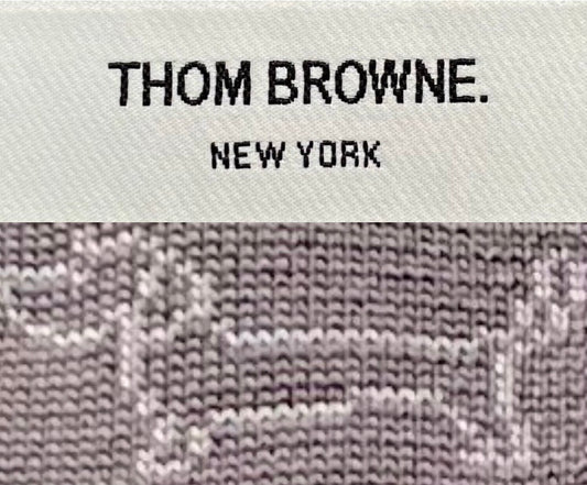 Thom Browne. Hector Icon Double Face Jacquard Knit Silk Tie