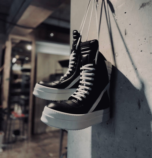 RICK OWENS SS25 HOLLYWOOD MEGA GEOBASKET / mou uomo