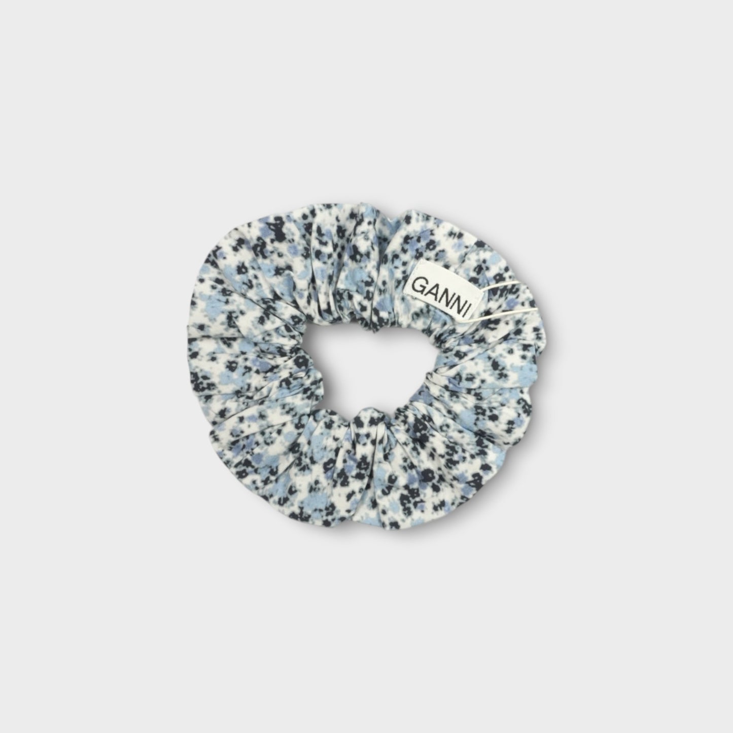 GANNI Printed Cotton Scrunchie