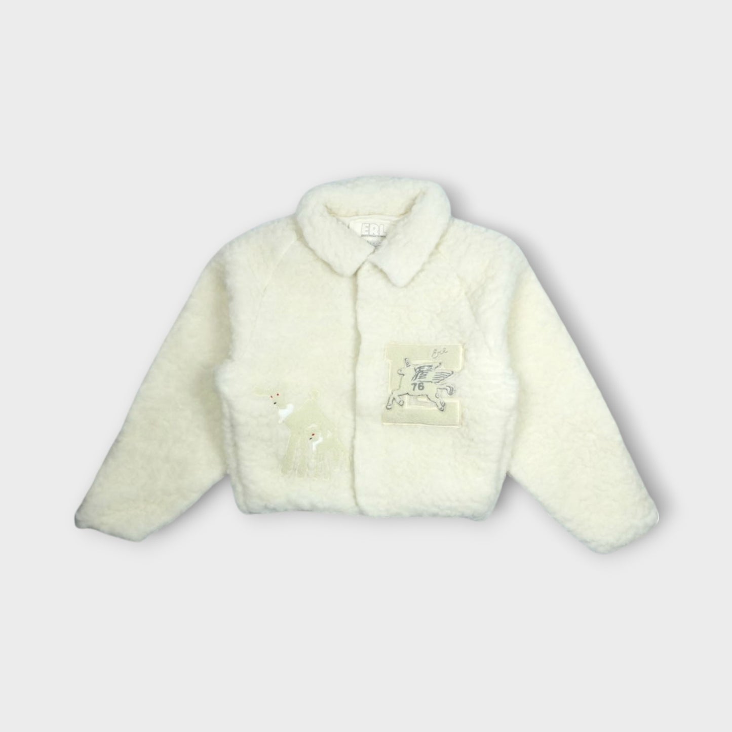 ERL FLEECED WOOL BOMBER JACKET WOVEN