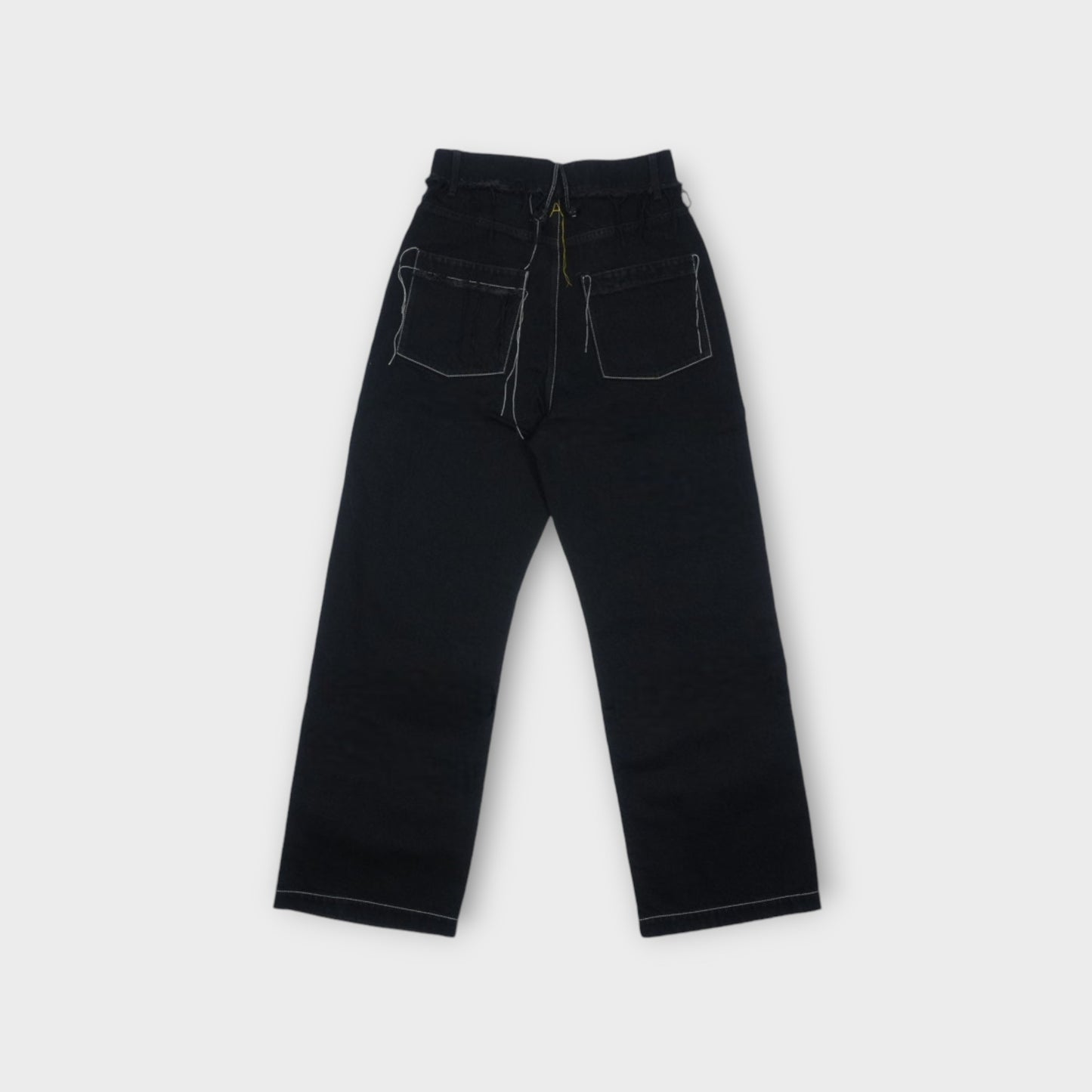AIREI CONTRAST STITCH BIG FIT DENIM TROUSERS WOVEN