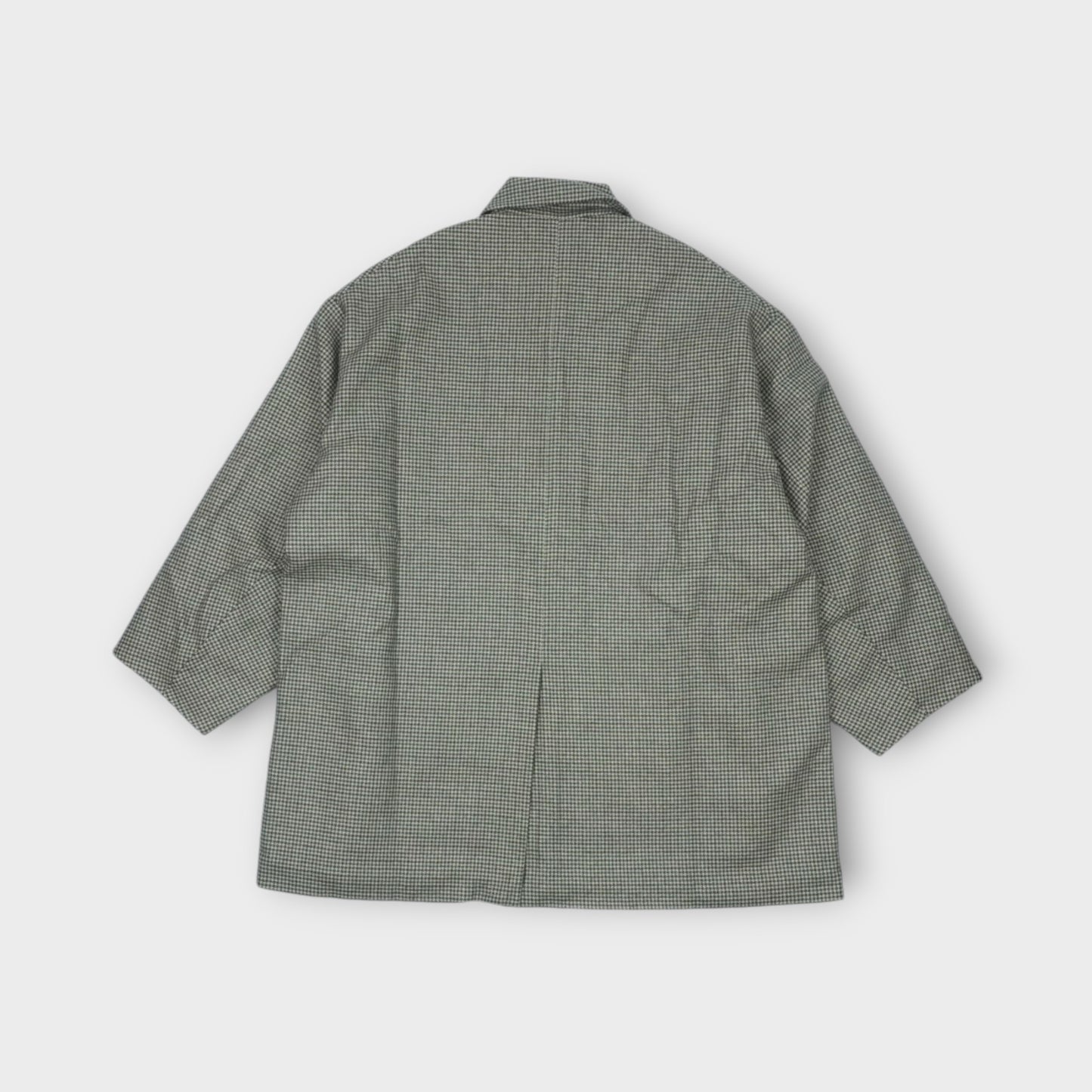 RANDOM IDENTITIES HOUDSTOOTH CAR COAT WOVEN