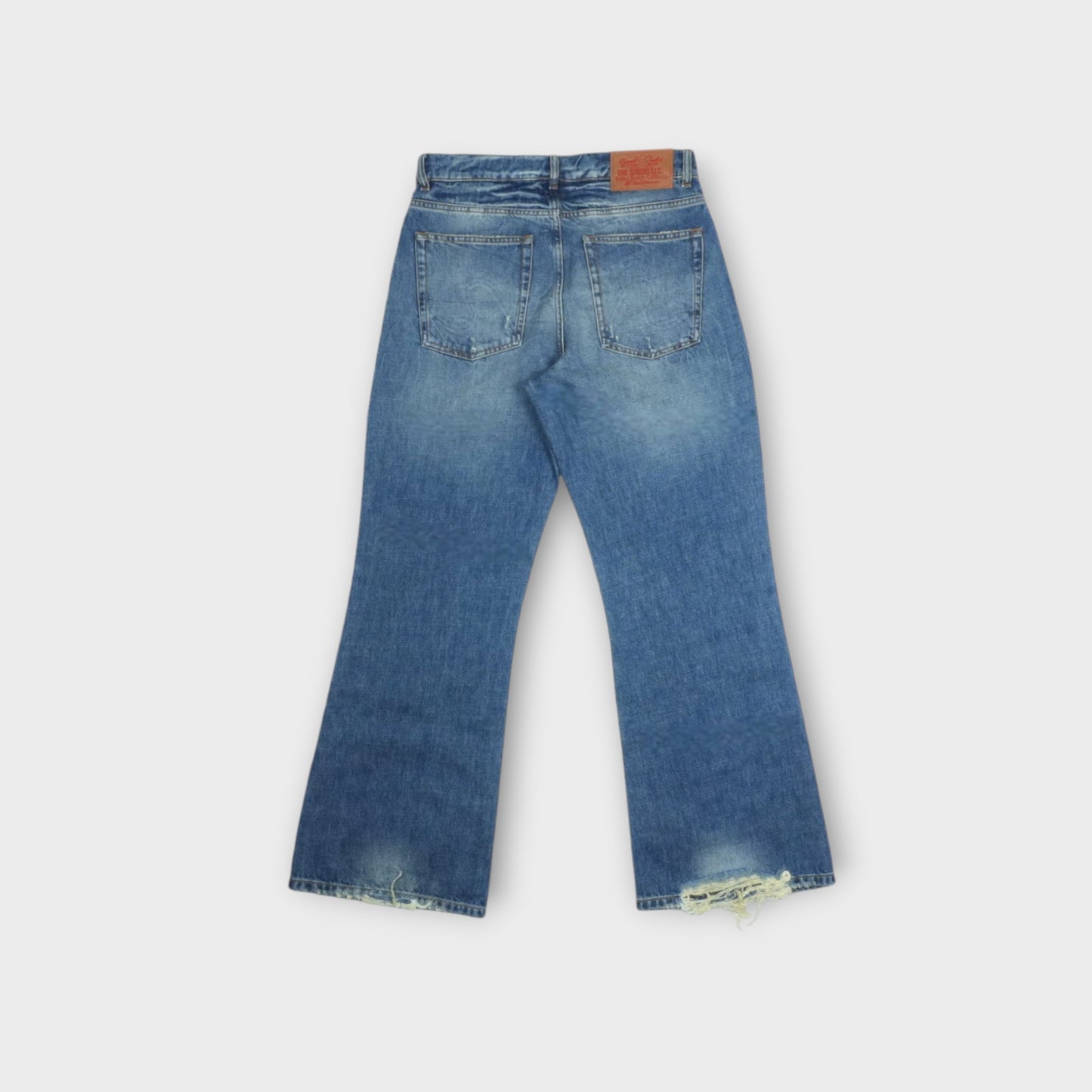 ERL DISTRESSED REGULAR FIT JEANS WOVEN
