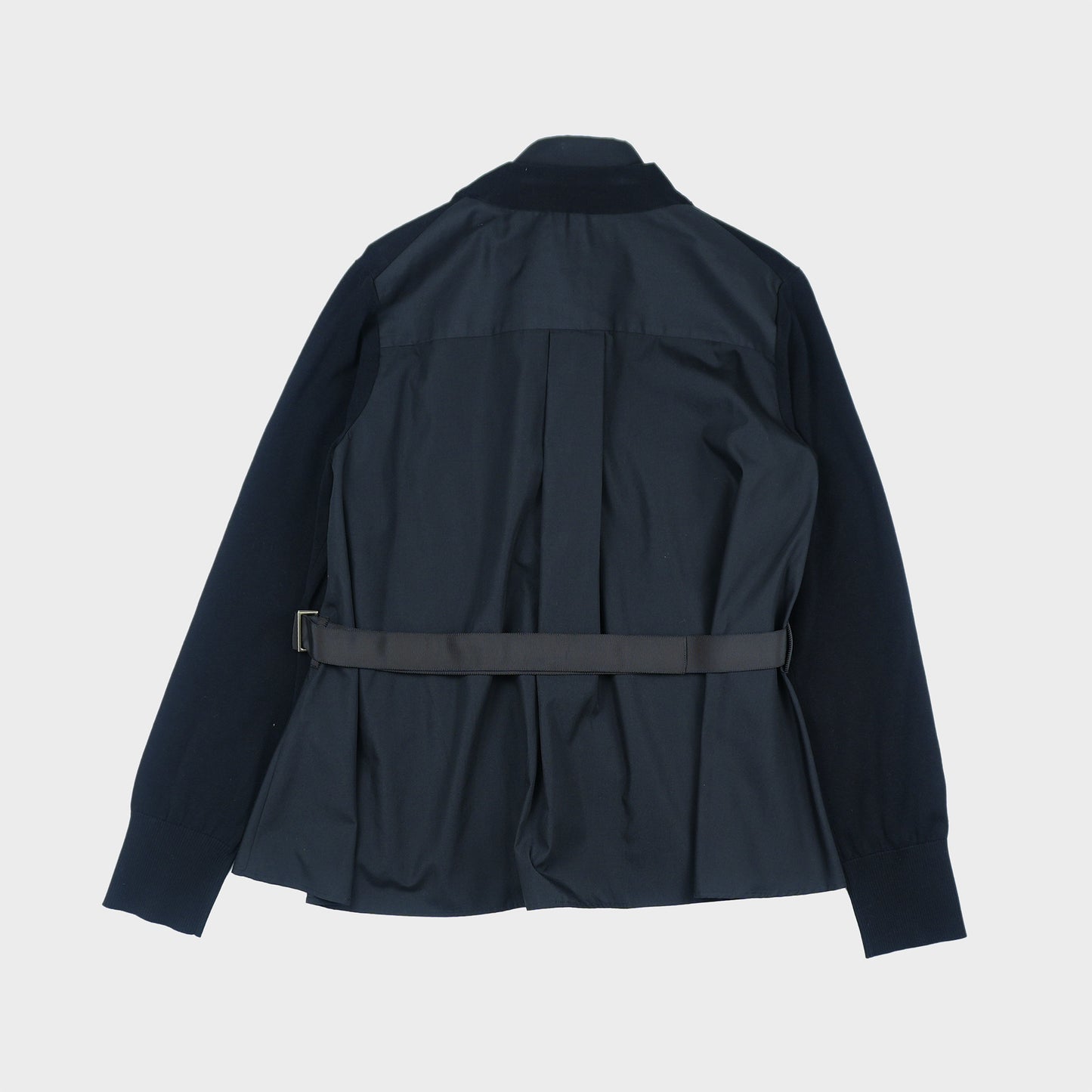 sacai Poplin x Cotton Knit Cardigan