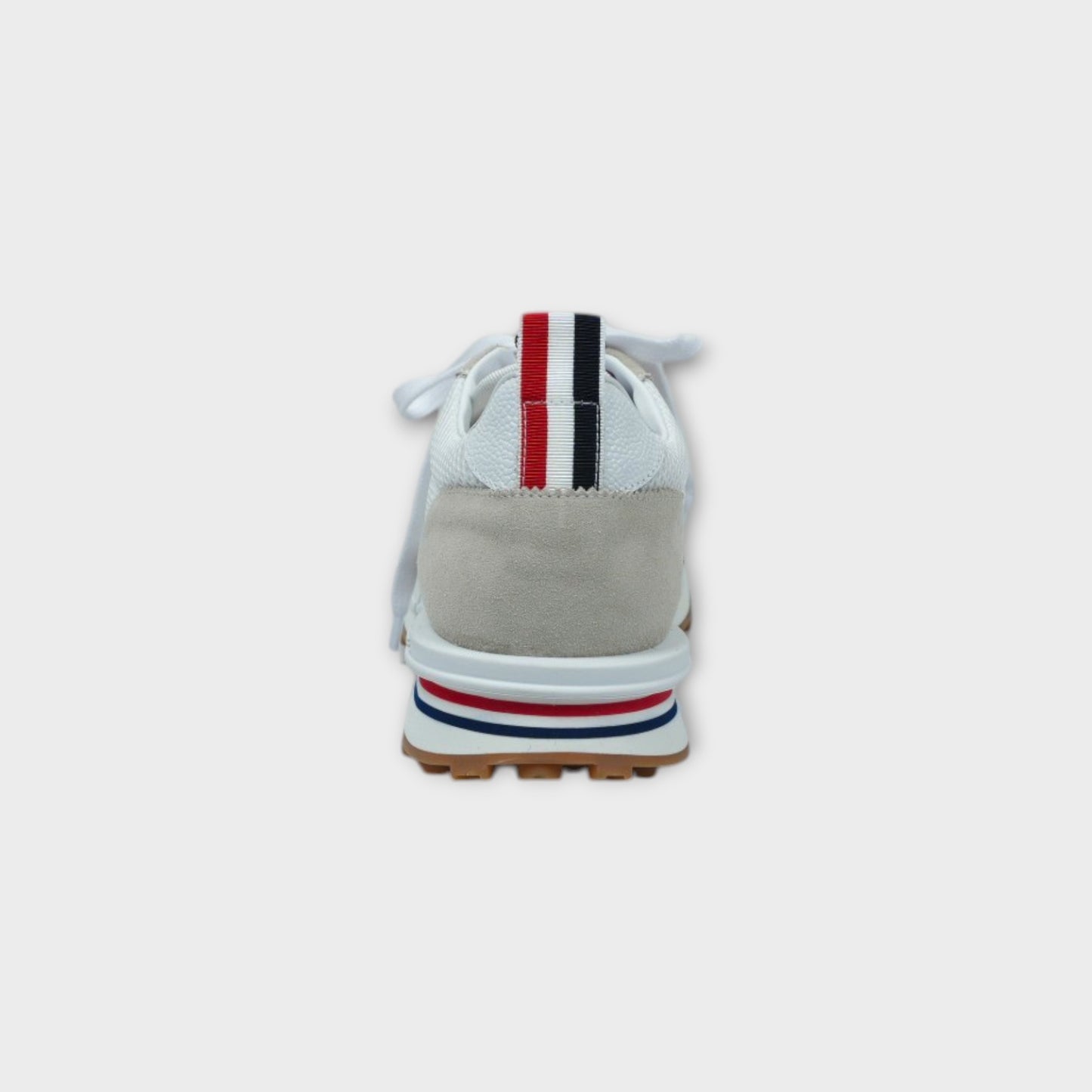 THOM BROWNE TECH RUNNER ON TECH RUNNER SOLE W/ RWB SOLE IN MESH