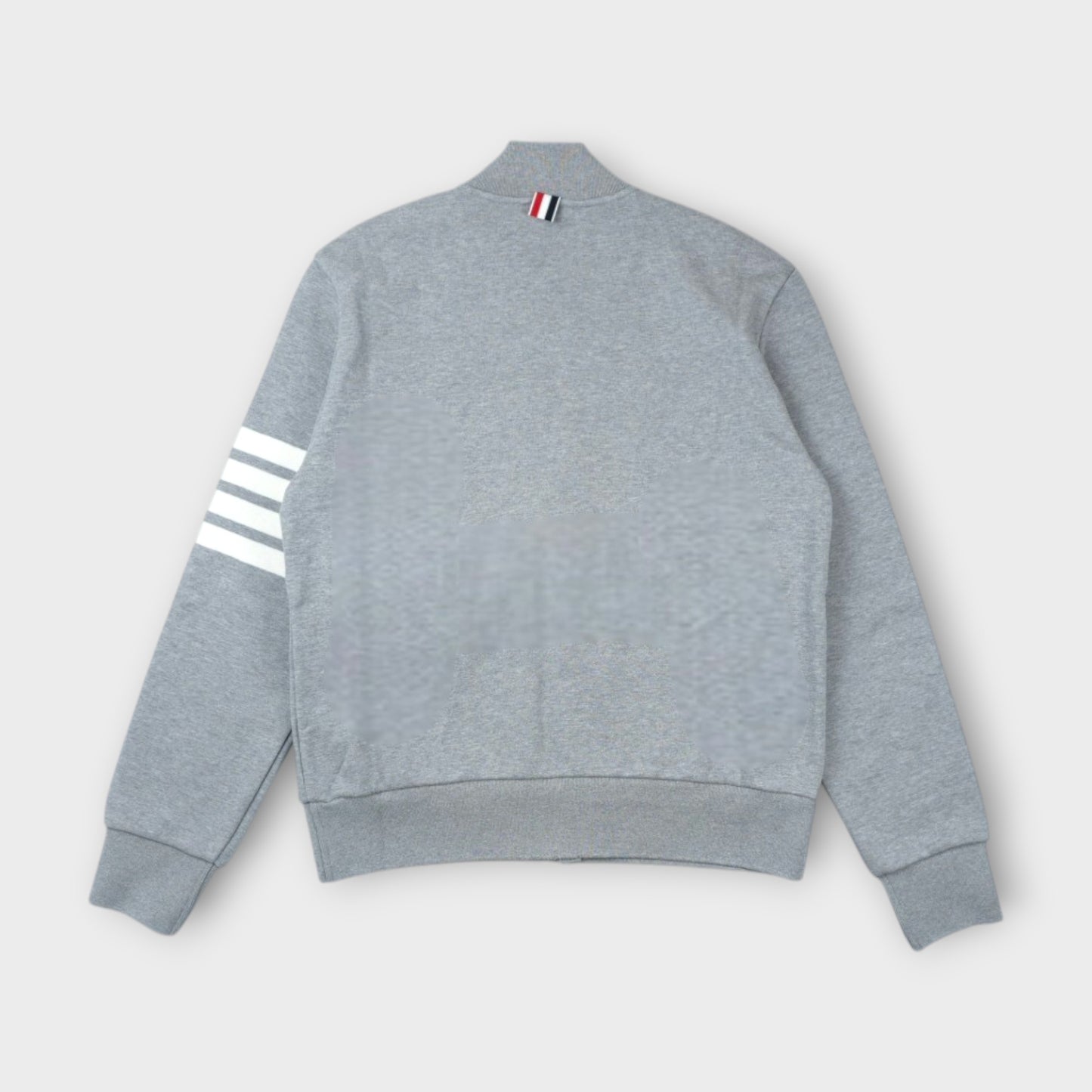 THOM BROWNE BOMBER IN CLASSIC LOOPBACK W/ ENGINEERED 4BAR STRIPE