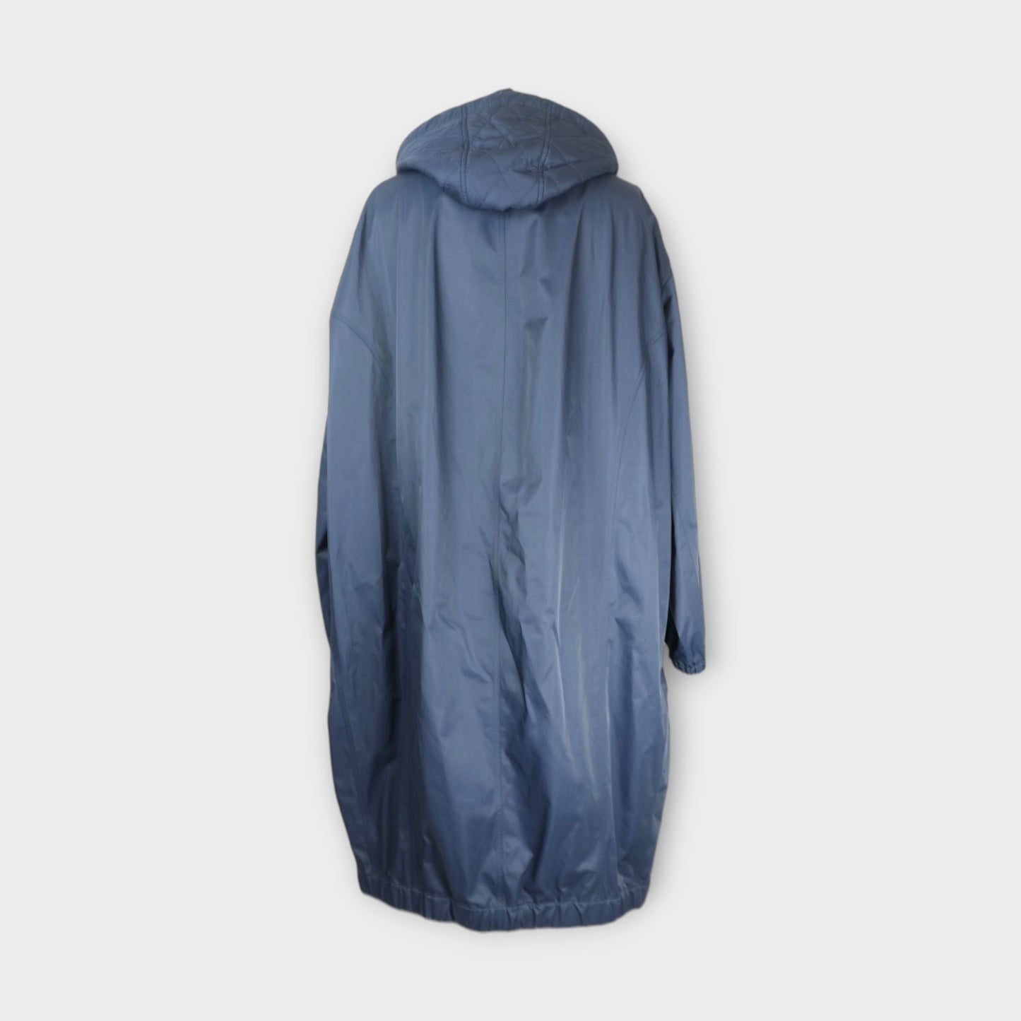 THOM BROWNE COCOON WIND BREAKER W/ DETACHABLE HOOD IN POLY COTTON TECH