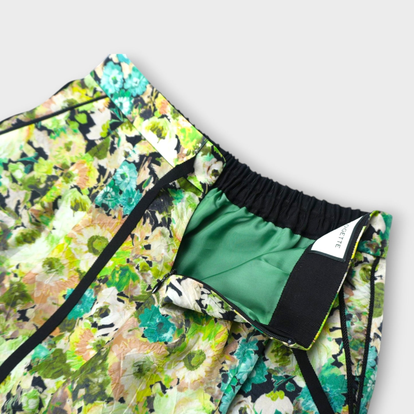 leur logette blossom garden cupro print pants