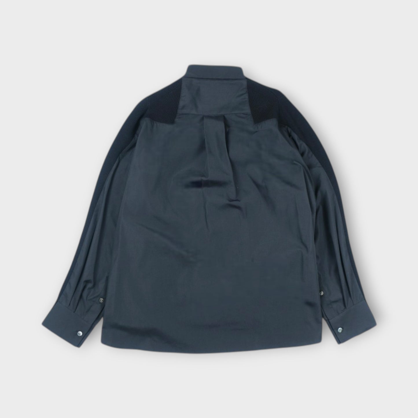 sacai WOMEN Cotton Knit x Cotton Poplin Cardigan