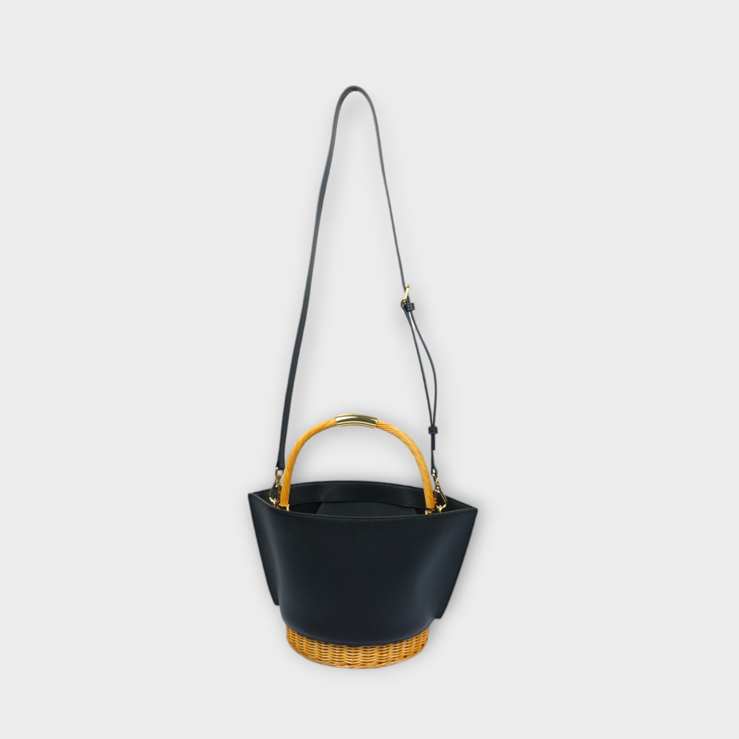 sacai Leather x Rattan Basket Medium