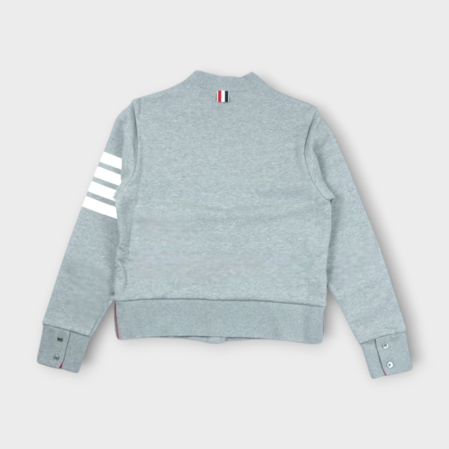 THOM BROWNE V-NECK CARDIGAN W/ ENGINEERED 4 IN CLASSIC LOOPBACK