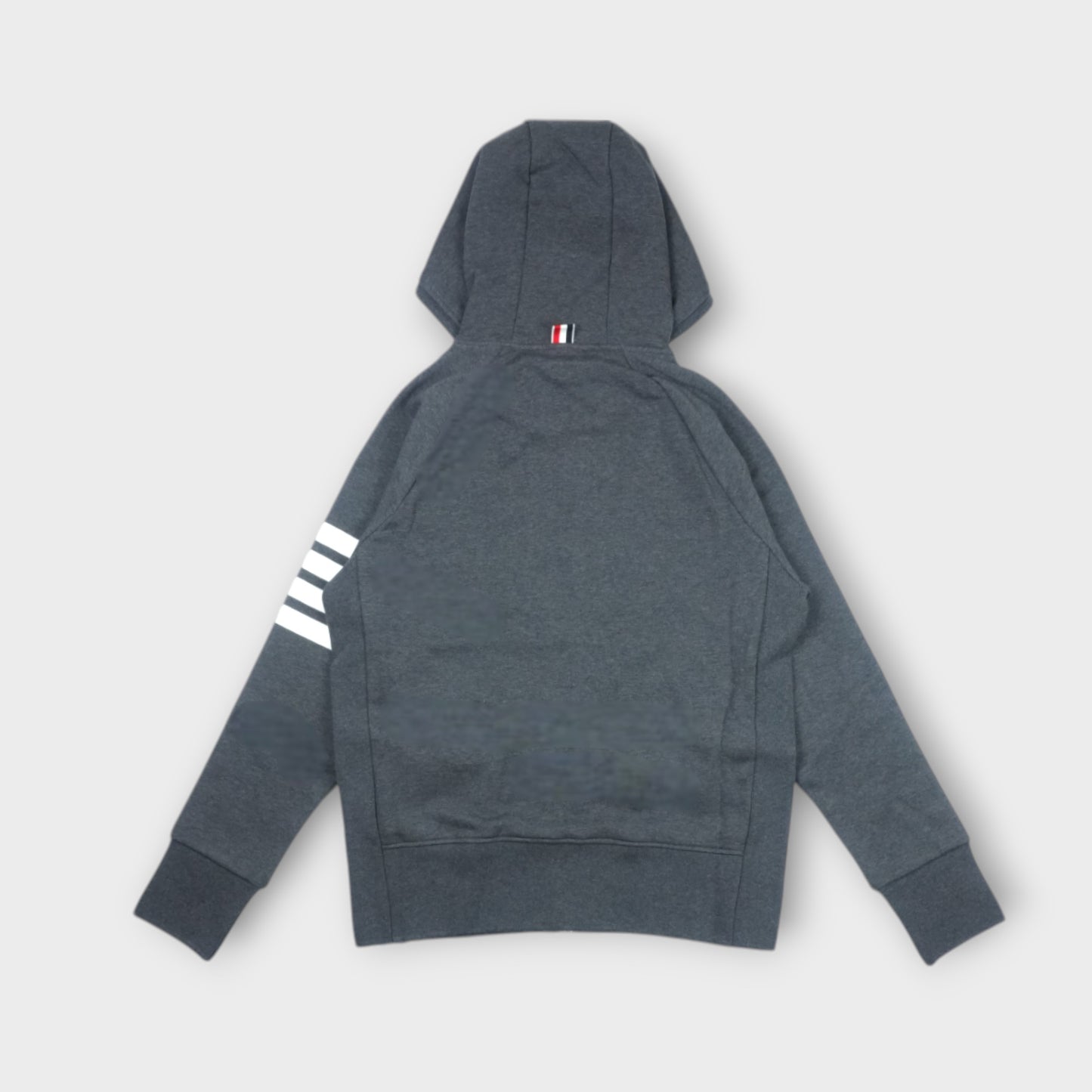 THOM BROWNE CLASSIC FULL ZIP HOODIE IN CLASSIC LOOPBACK W/ ENGINEERED 4 BAR
