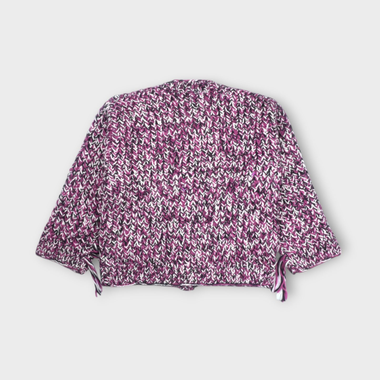 GANNI Graphic Wool Handknit Cardigan