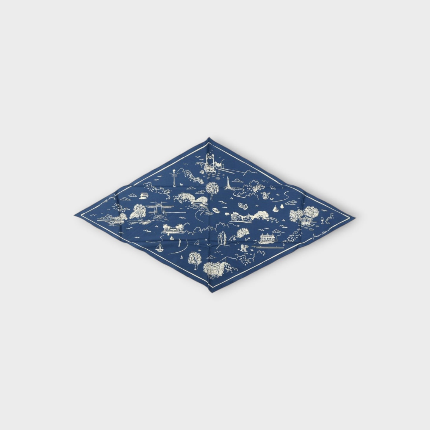 MAISON KITSUNÉ PARISIAN MAP SCARF
