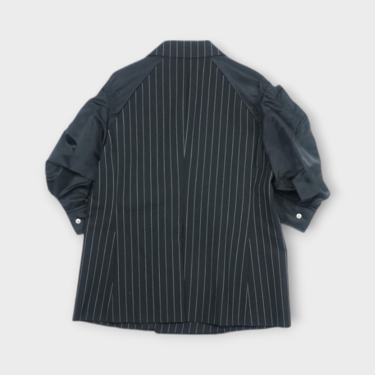 sacai Wool Silk Suiting x Nylon Twill Jacket