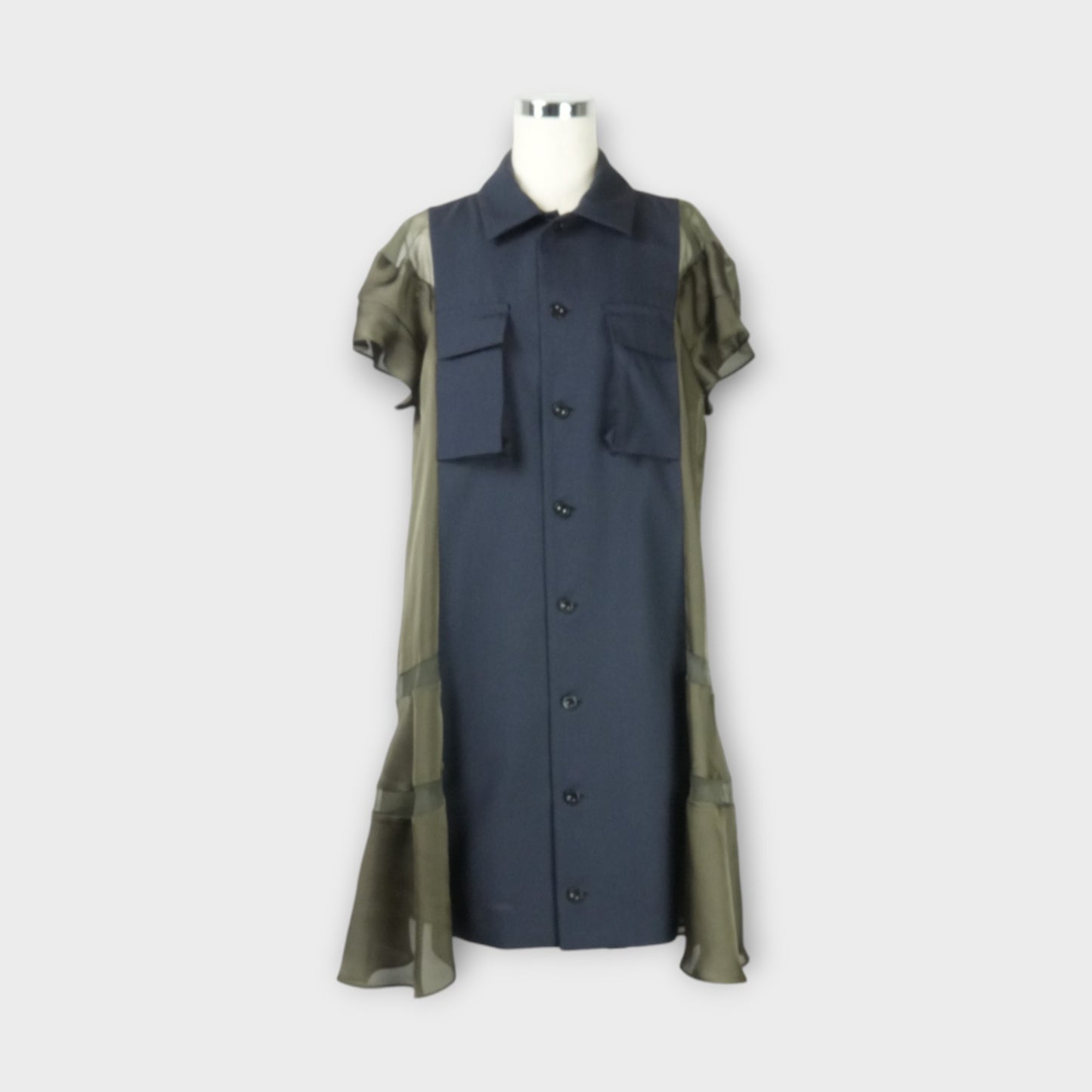 sacai Suiting x Satin Dress