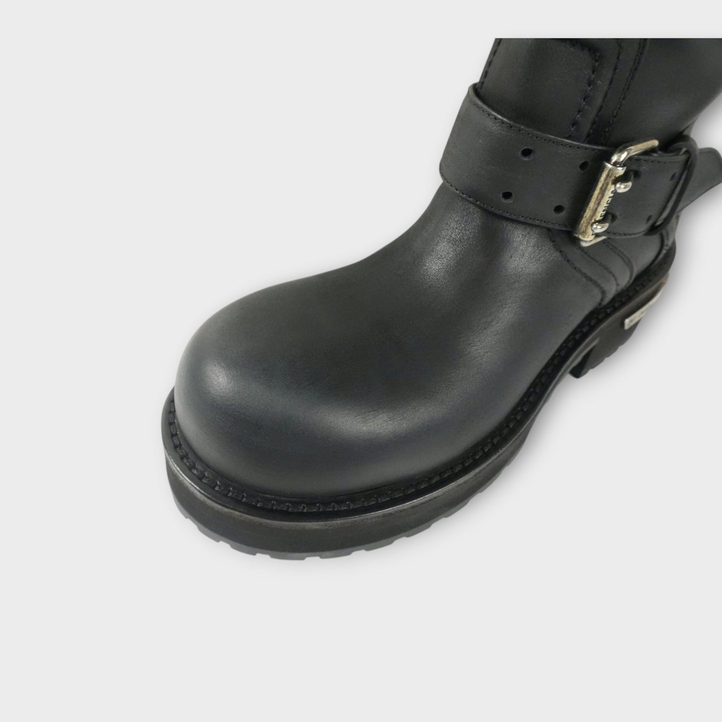 BALENCIAGA VENOM BOOTIE LEATHER/BUCKLES