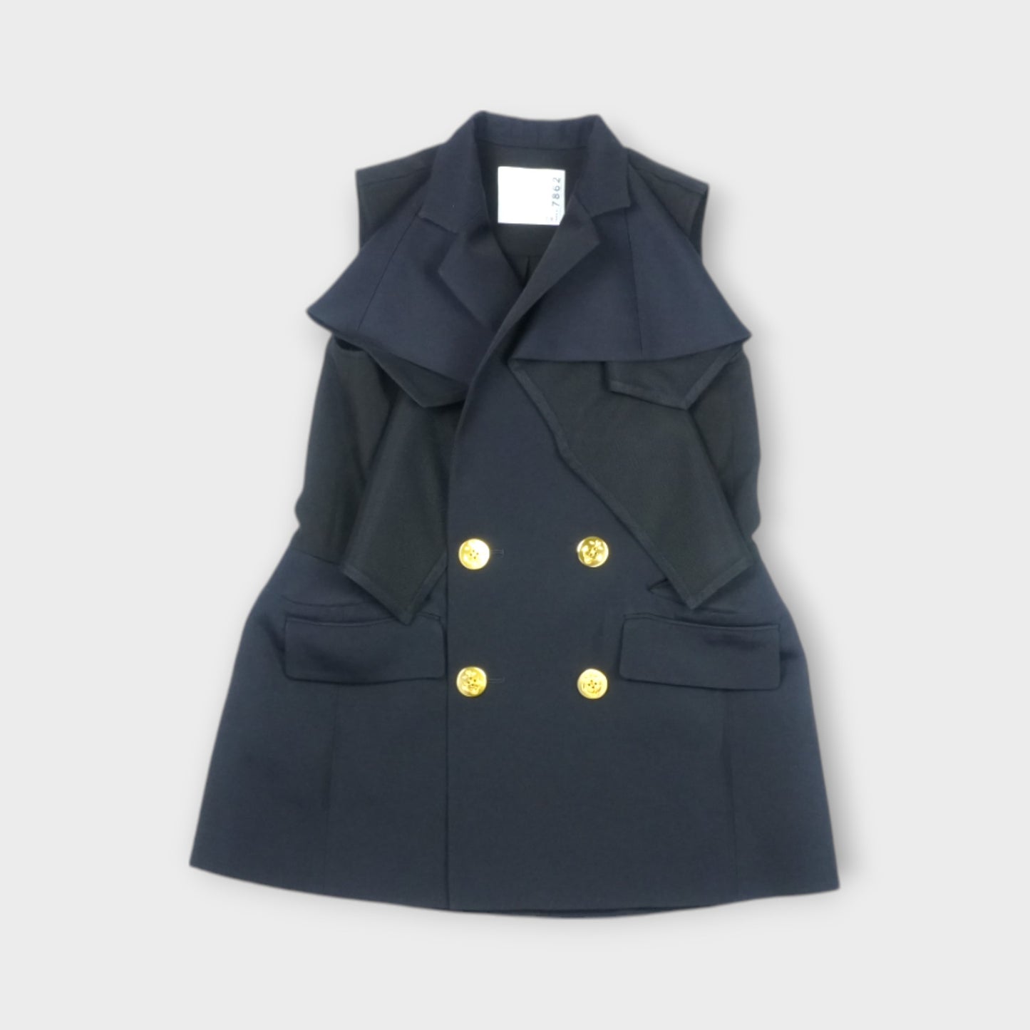 sacai Emblem Double-Faced Silk Cotton Vest