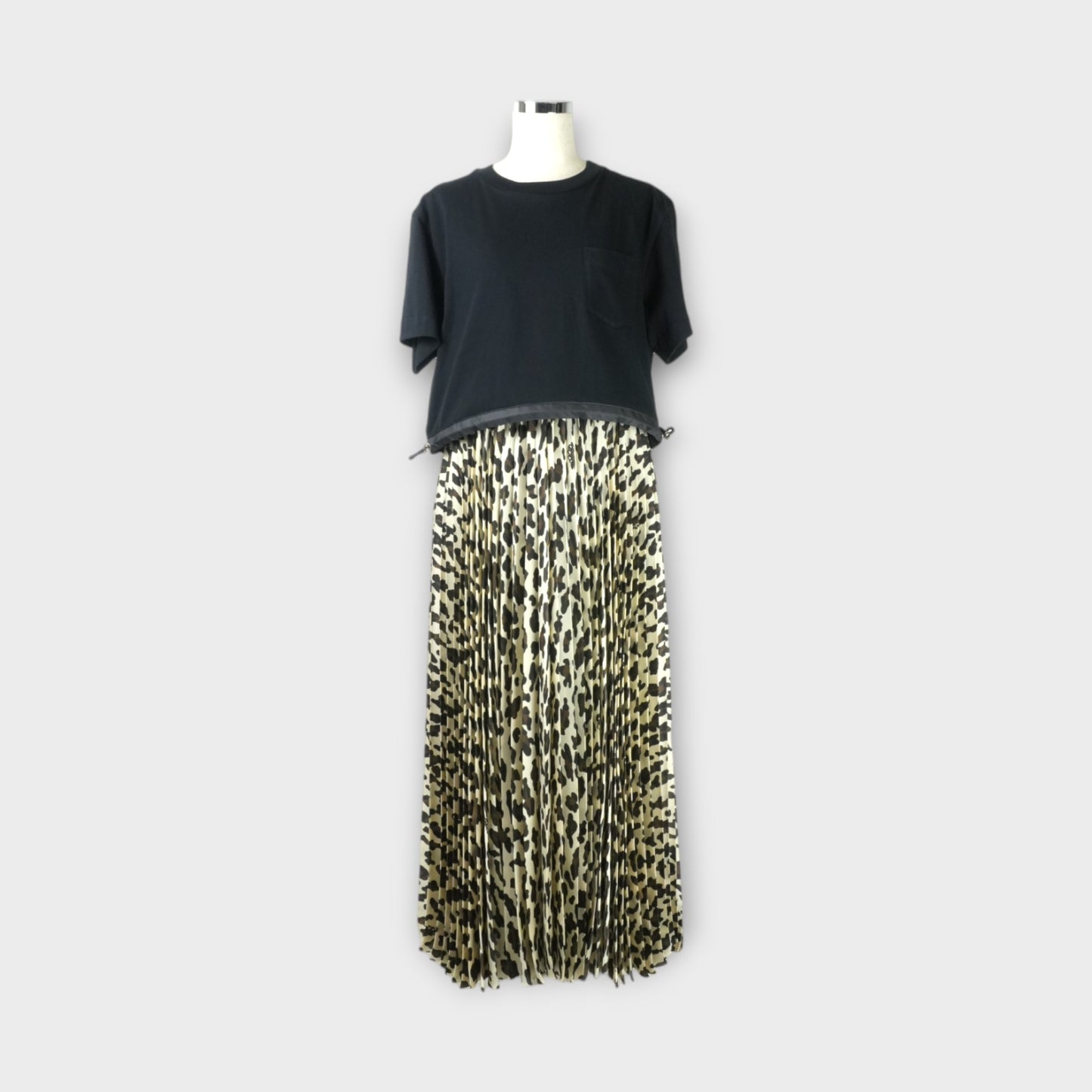 sacai Leopard Print x Cotton Jersey Dress