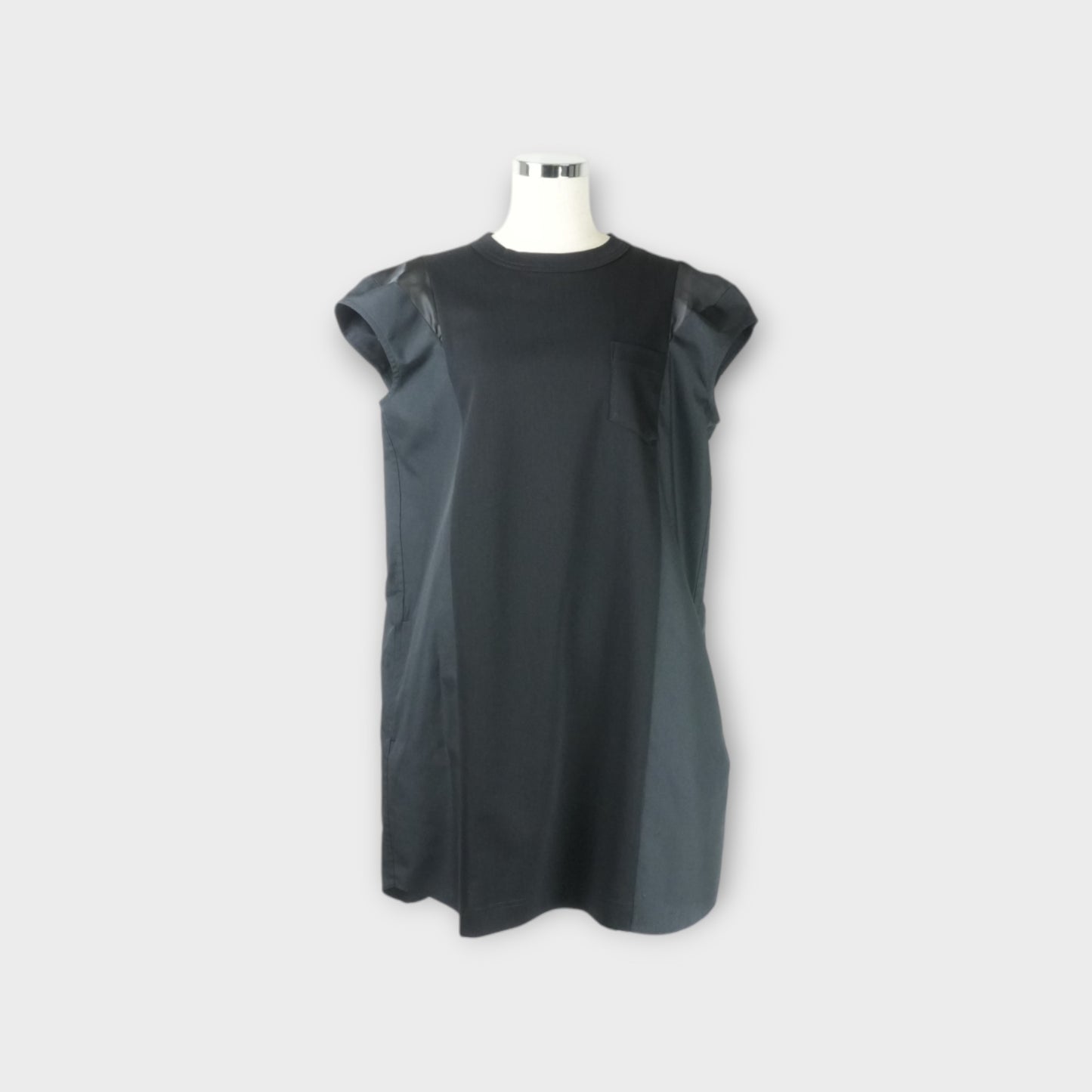 sacai Poplin x Cotton Jersey Dress