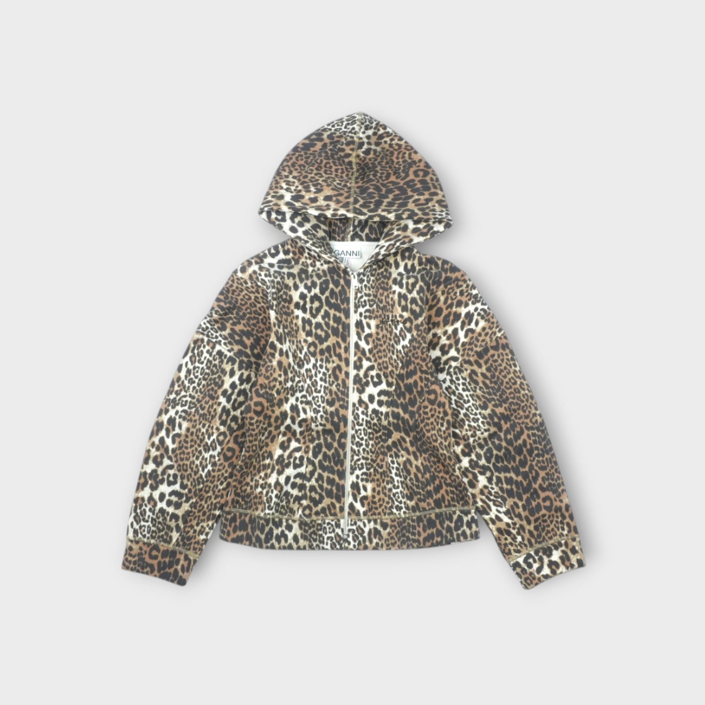 GANNI Heavy Fleece Zip Hoodie