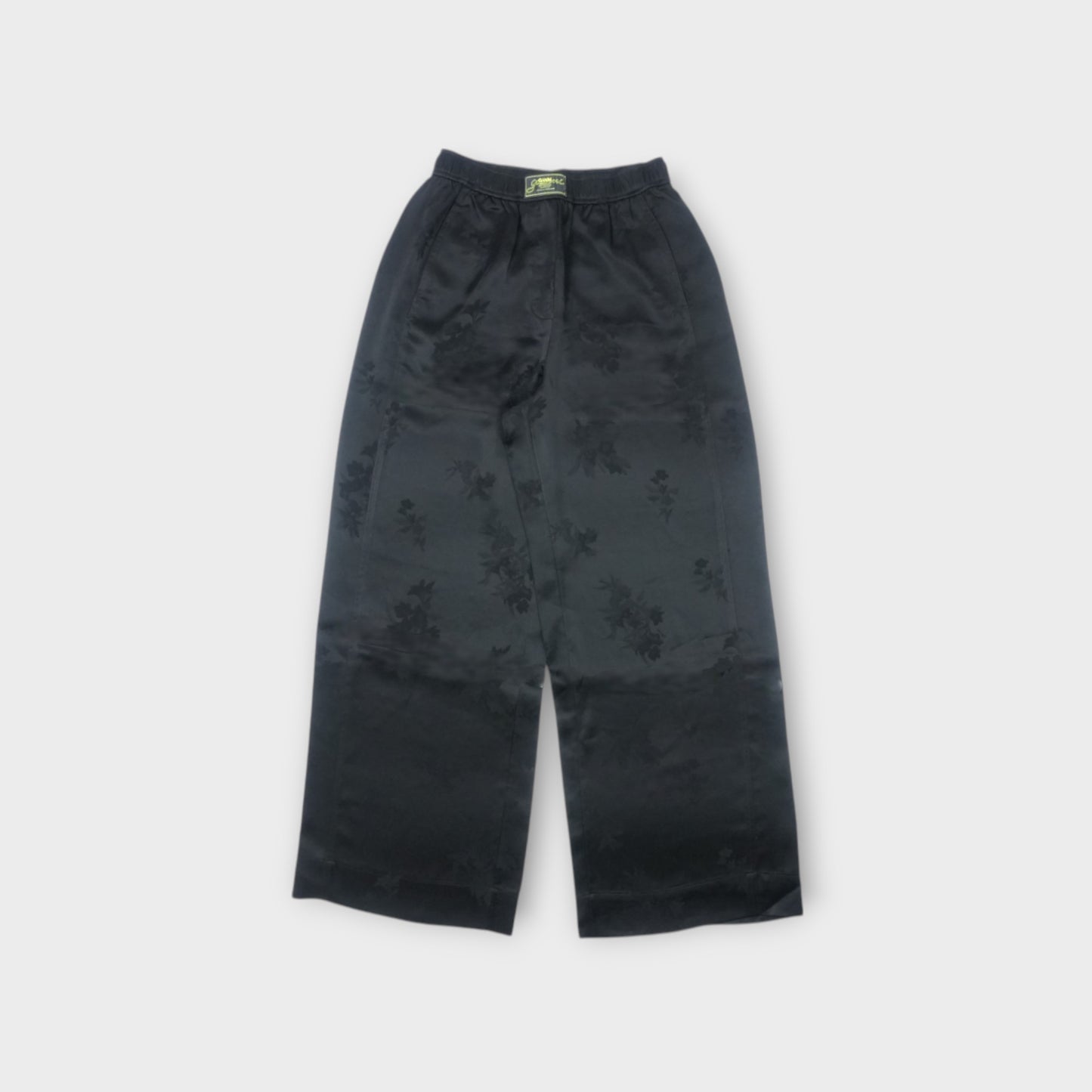 GANNI Fluid Satin Jacquard Elasticated Pants