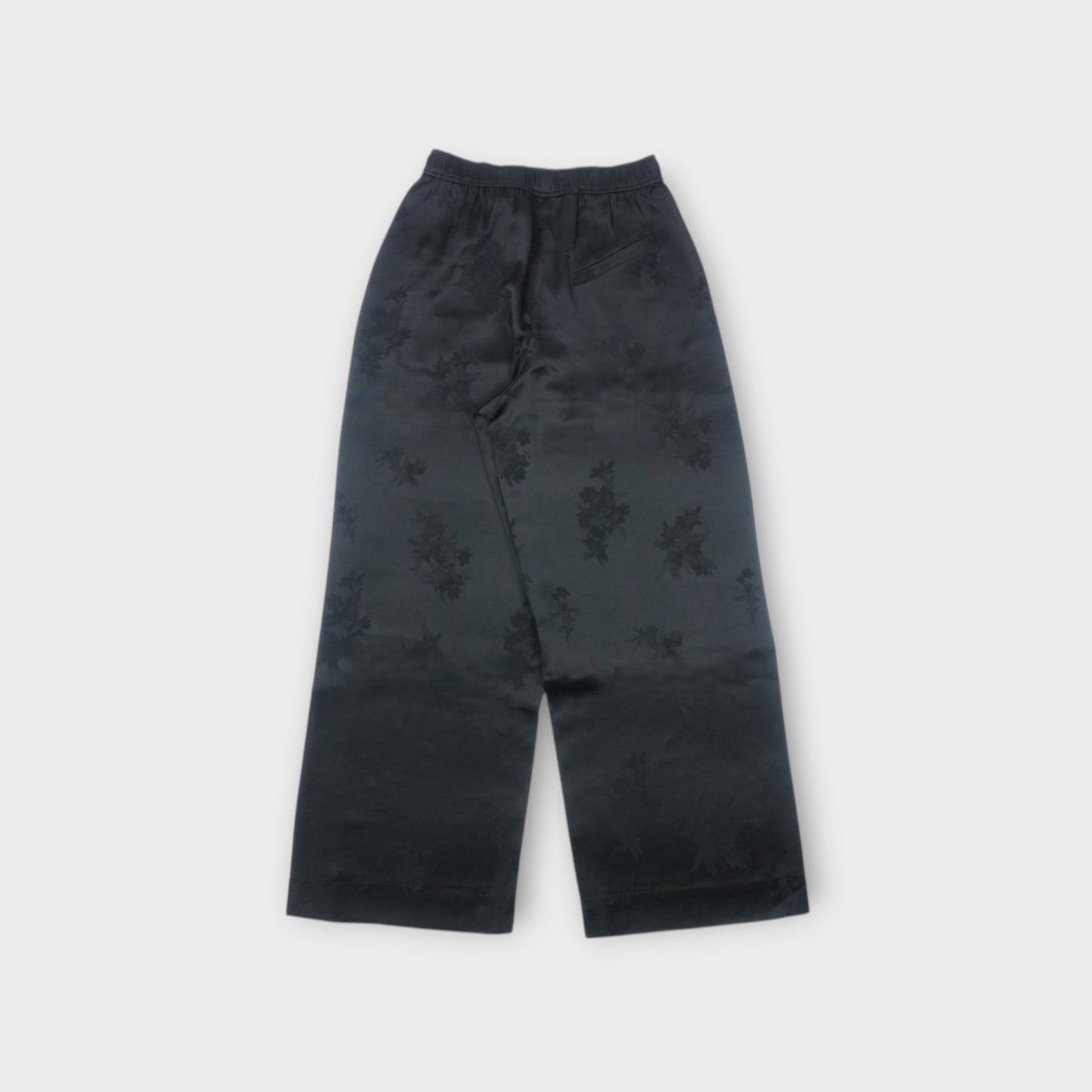 GANNI Fluid Satin Jacquard Elasticated Pants