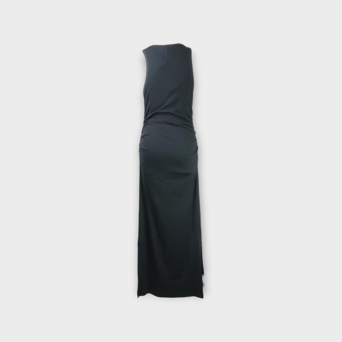 GANNI Soft Cotton Rib Tank Top Long Dress