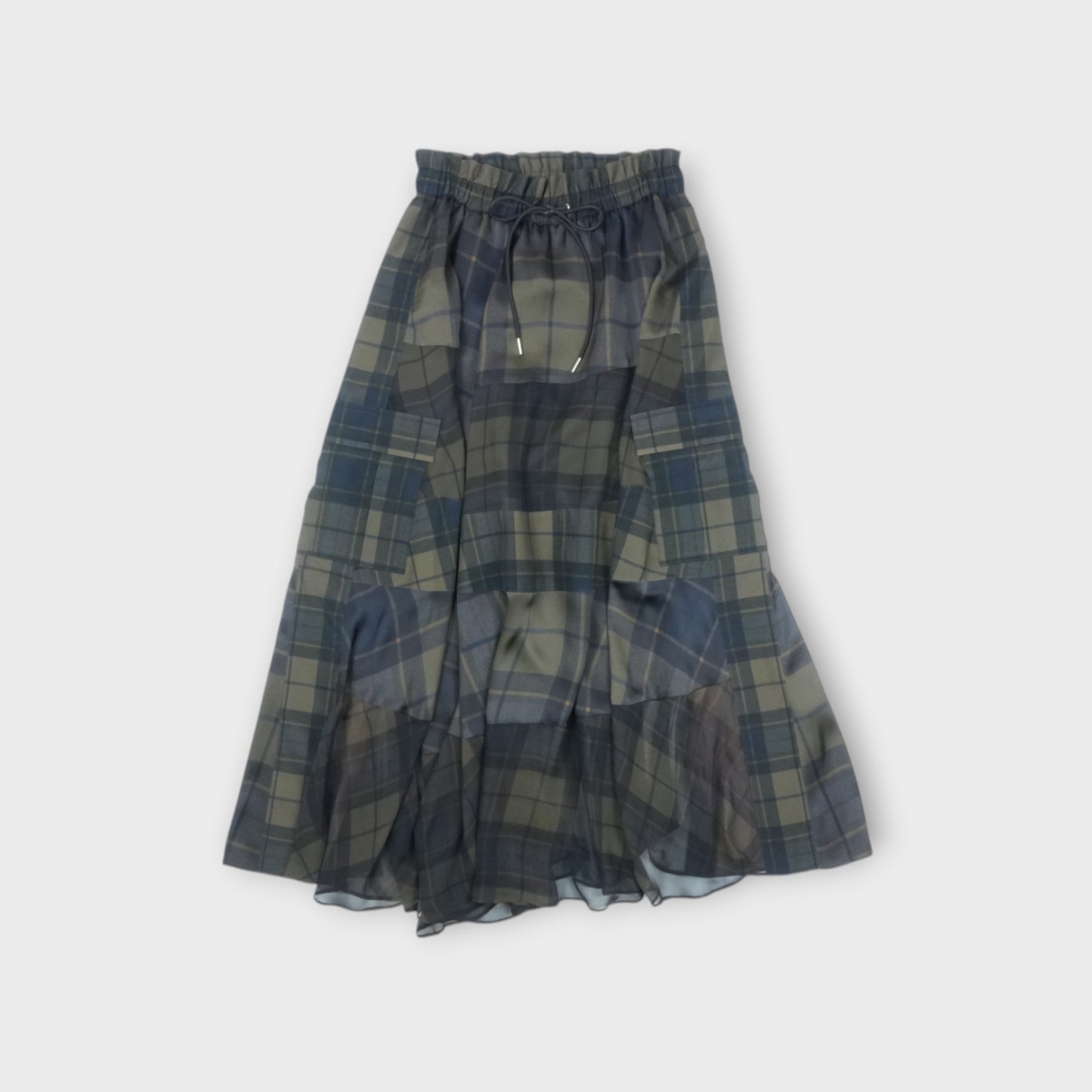 sacai Plaid Print Skirt
