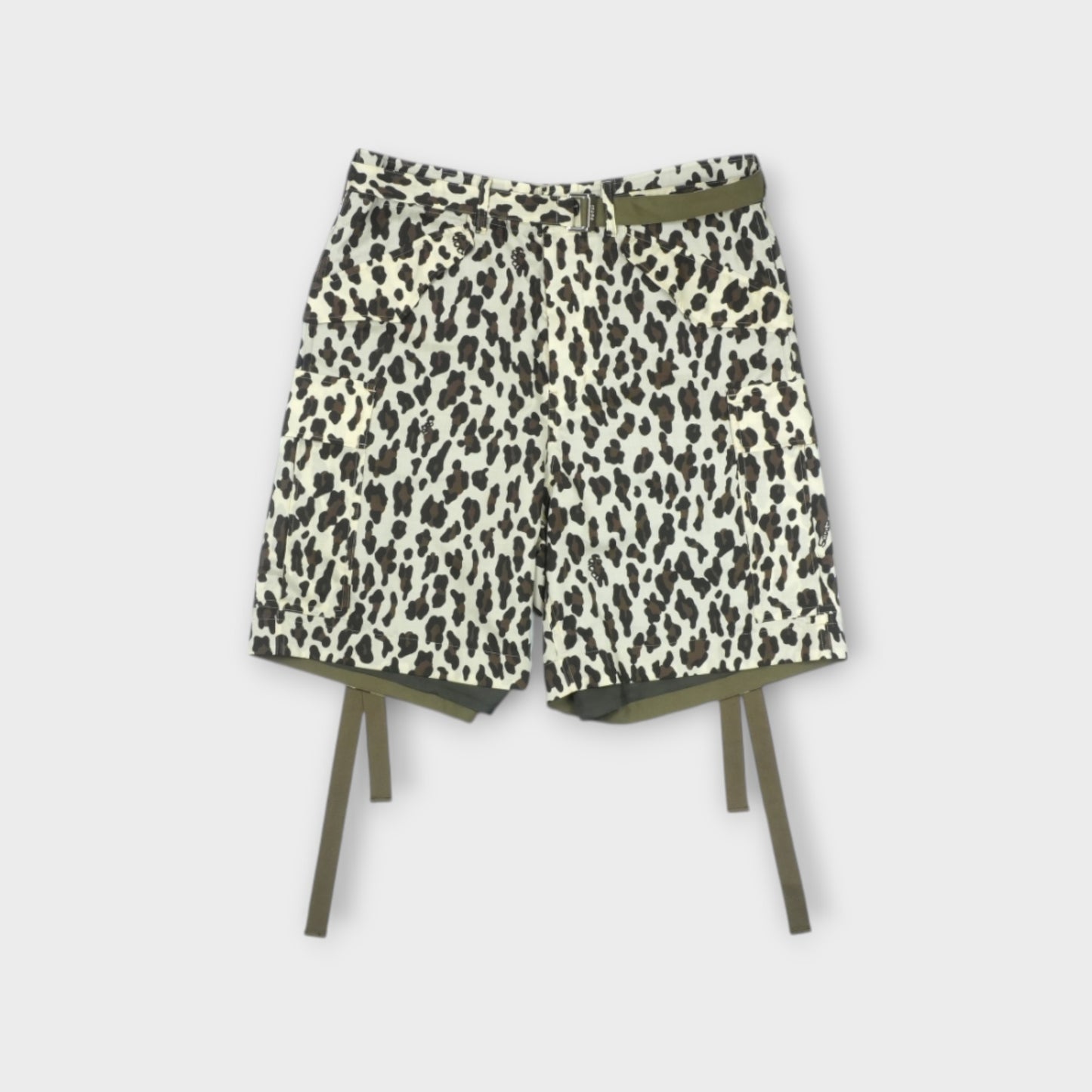 sacai Leopard Print Shorts