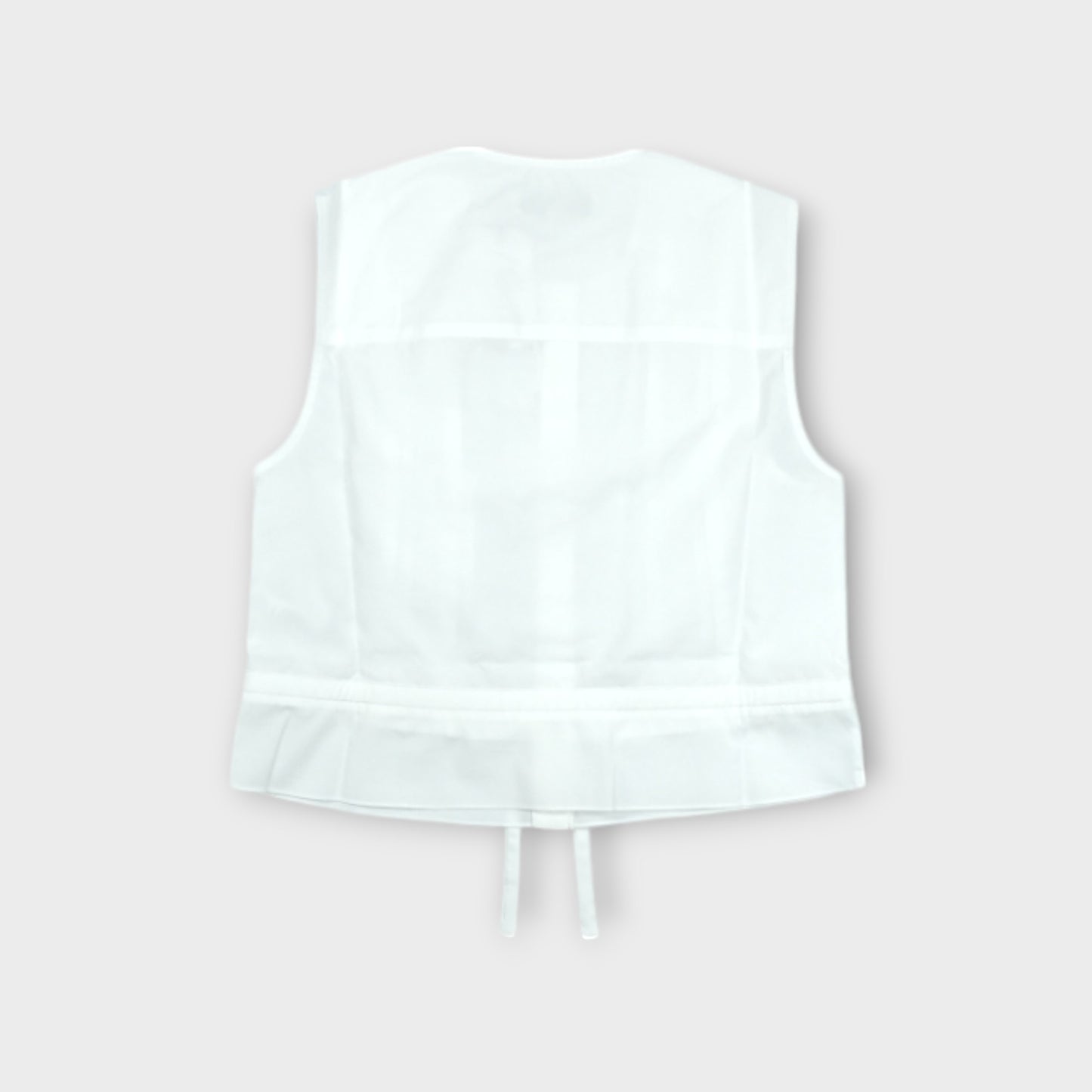 MAISON KITSUNÉ CRAFTED EMBROIDERY SLEEVELESS TOP