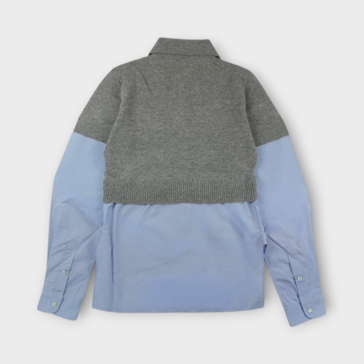 STELLA McCARTNEY MIX KNIT AND SHIRTING CARDIGAN