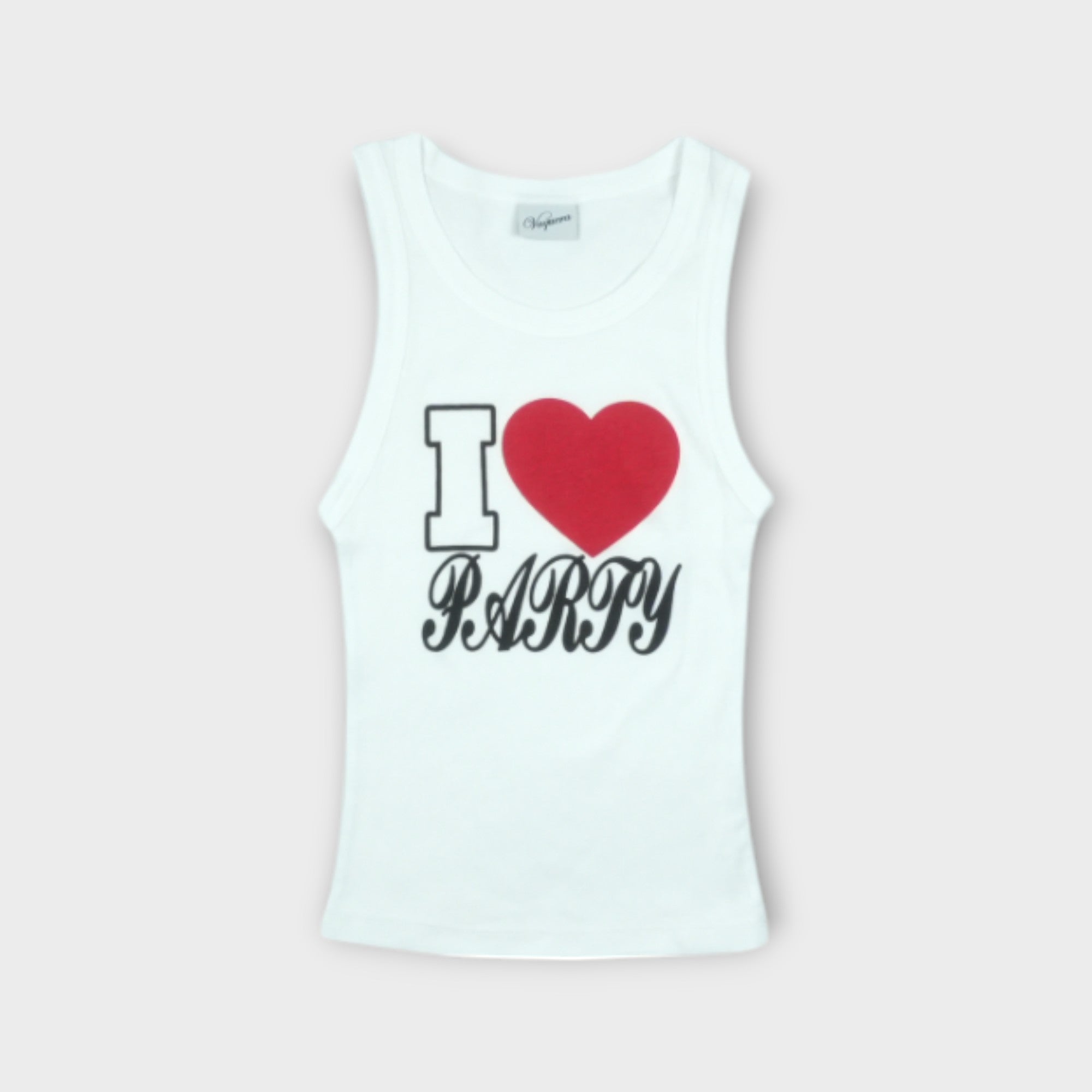Vaquera I LOVE PARTY TANK TOP KNIT – mou by ACROPOLIS