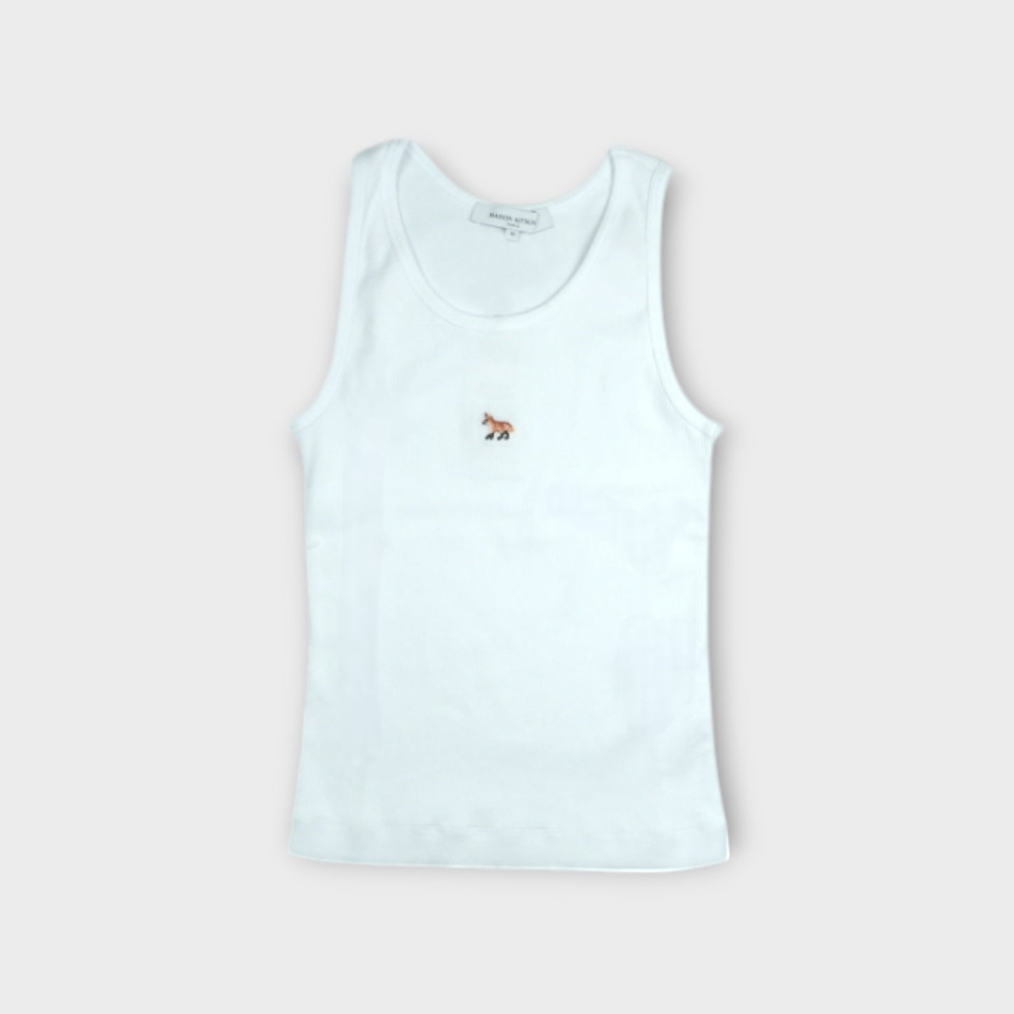 MAISON KITSUNÉ BABY FOX RIBBED TANK TOP