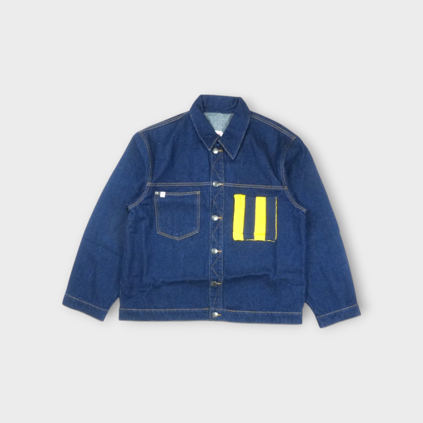 LOVER BOY CARGO DENIM JACKET WITH KNIT PATCH