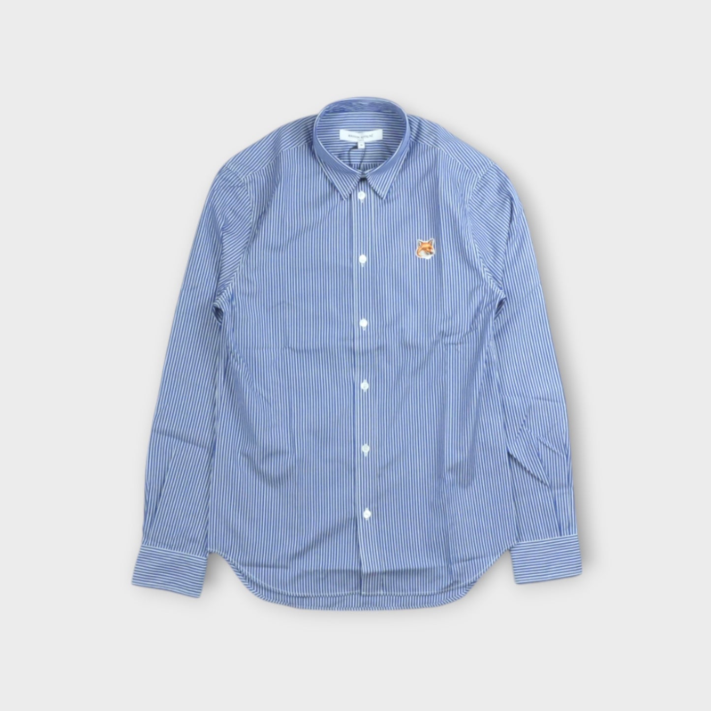 MAISON KITSUNÉ FOX HEAD CLASSIC STRIPED SHIRT