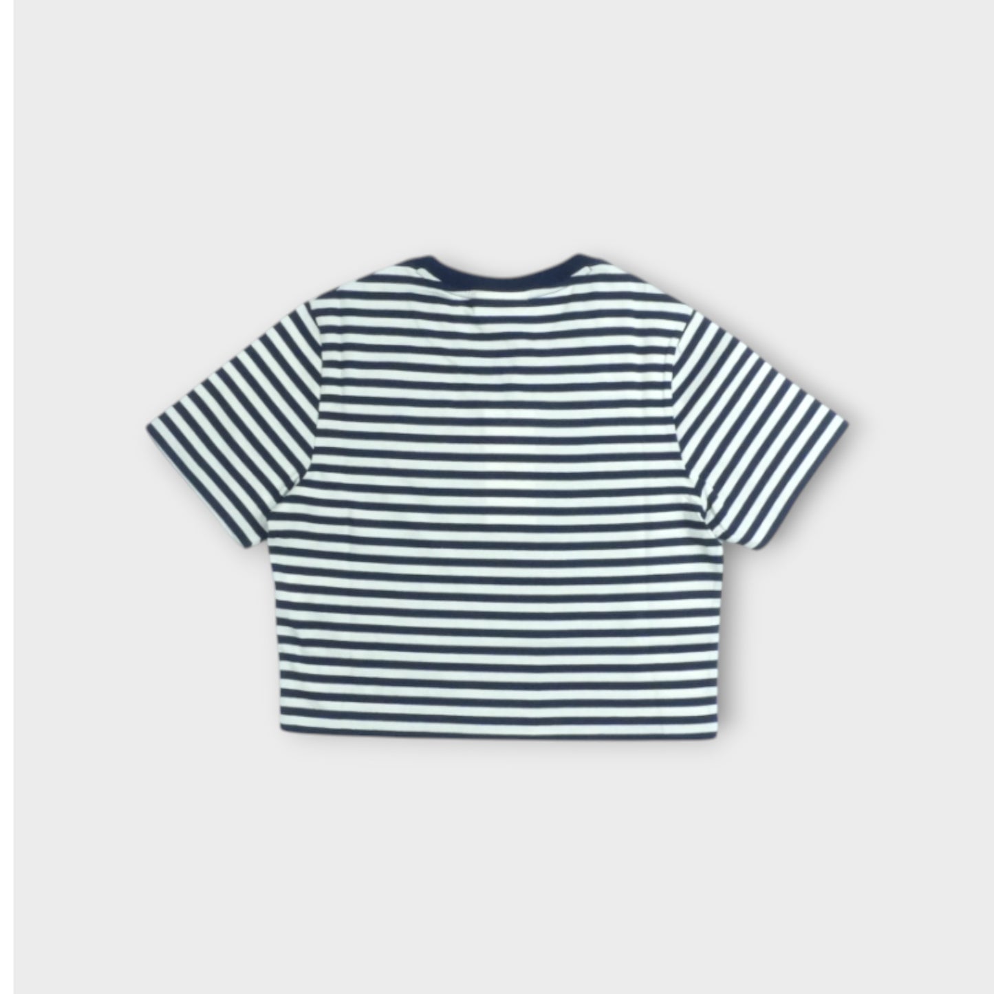 MAISON KITSUNÉ BOLD FOX HEAD PATCH MULTI STRIPES BABY TEE-SHIRT
