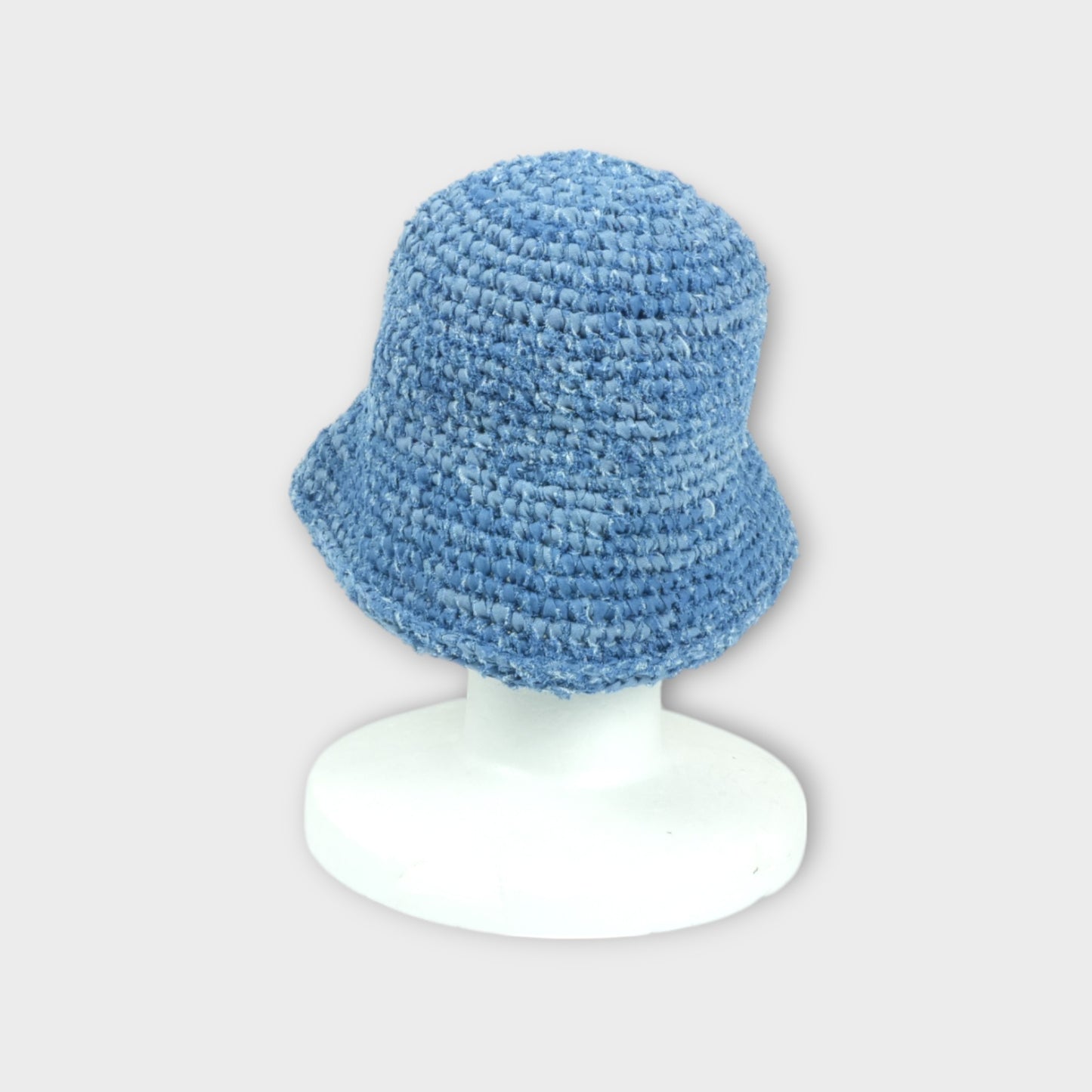 GANNI Denim Handknit Bucket Hat