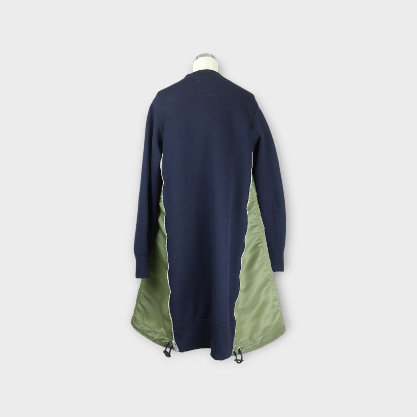 sacai Sponge Sweat x Nylon Twill Dress