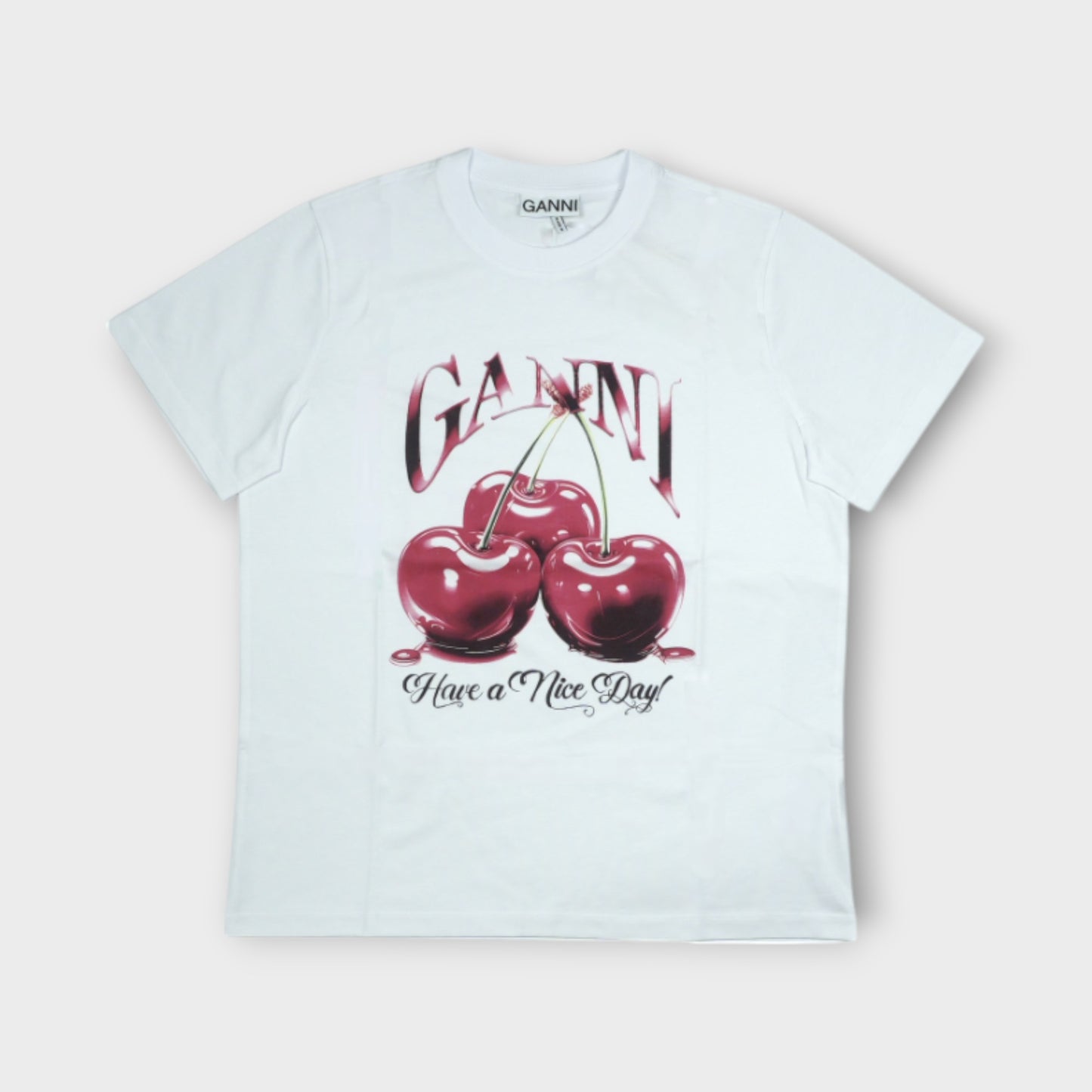 GANNI Basic Jersey Cherry Relaxed T-shirt