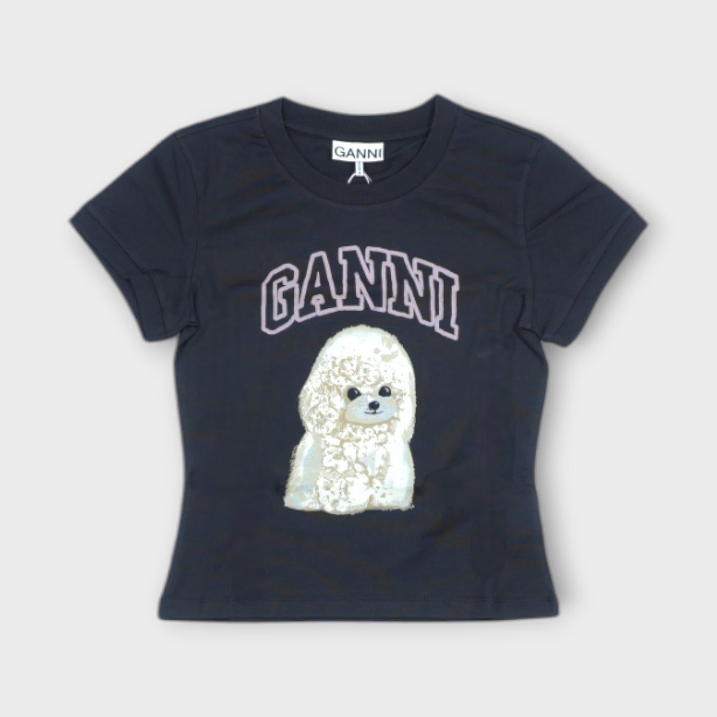 GANNI Basic Cotton Jersey Poodle Baby Fit T-shir