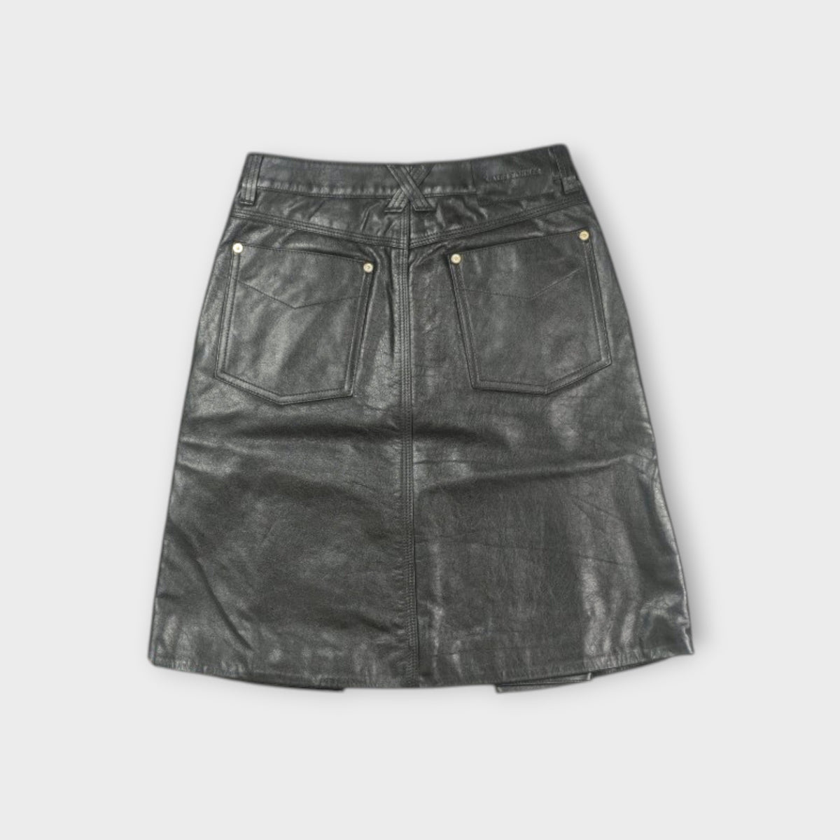 WALES BONNER CONSTRUCT LEATHER SKIRT