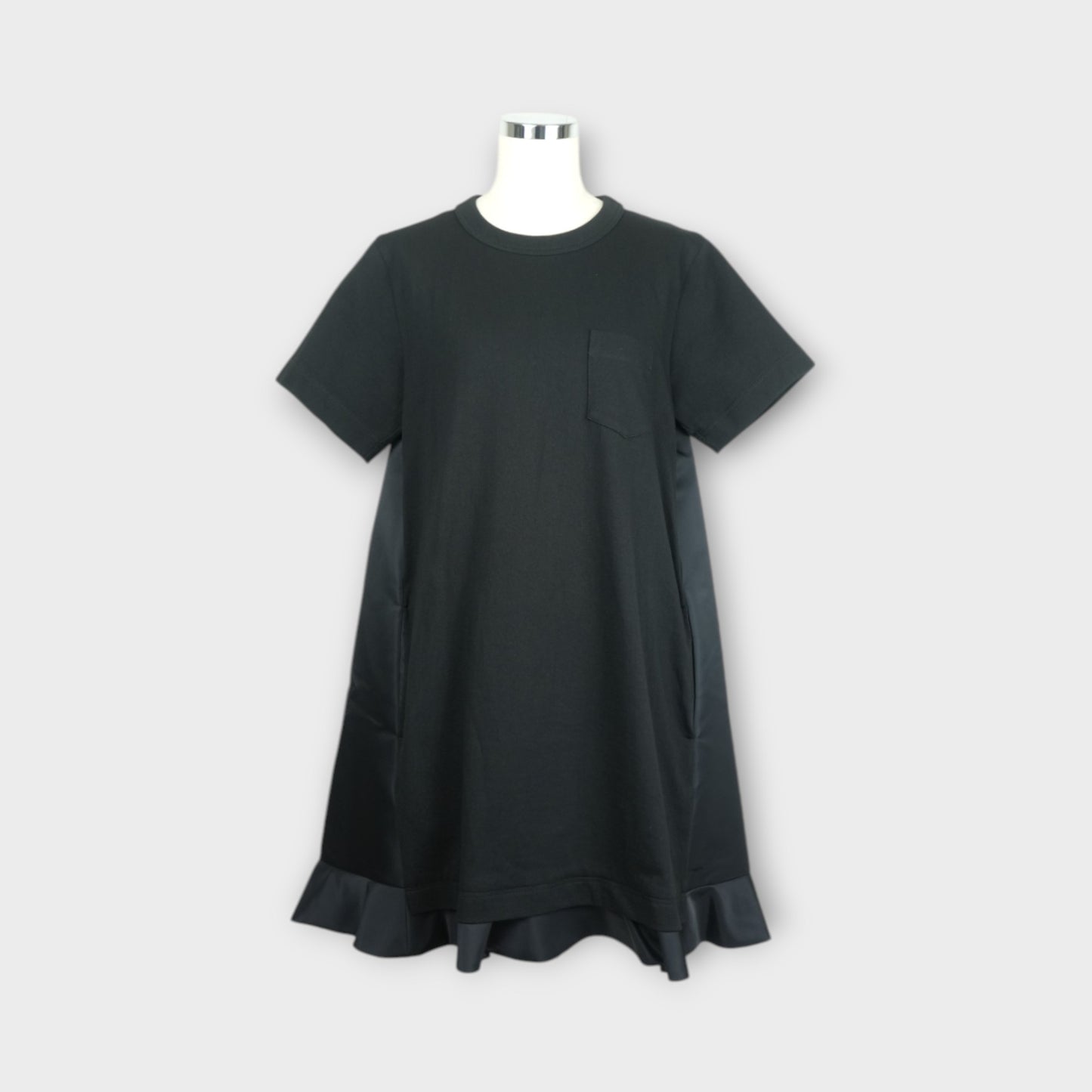 sacai Nylon Twill x Cotton Jersey Dress