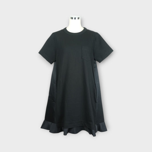 sacai Nylon Twill x Cotton Jersey Dress