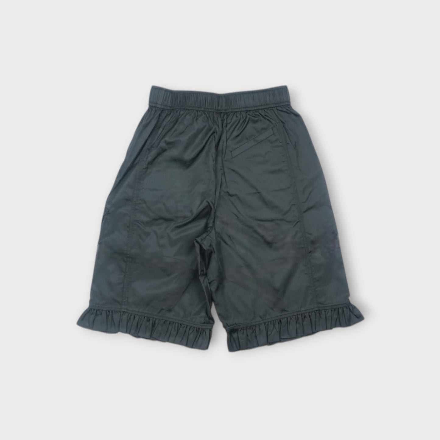 GANNI Duchesse Nylon Midi Ruffle Shorts