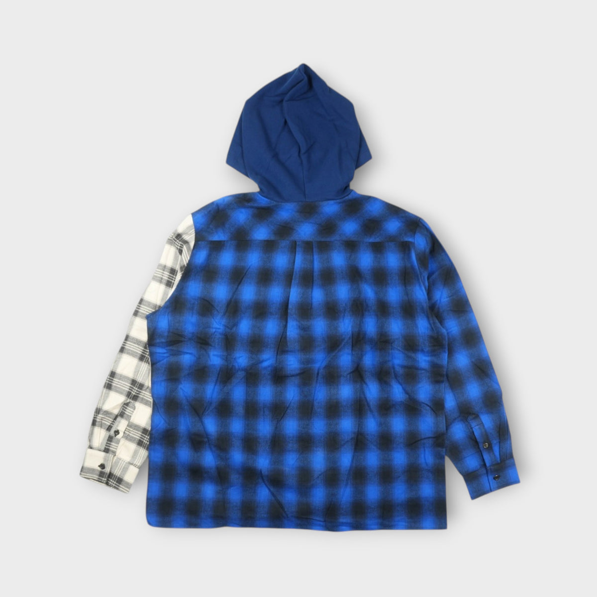 WESTFALL TRIPLE PLACKET BUTTON DOWN FLANNEL OVERSHIRT HOOD