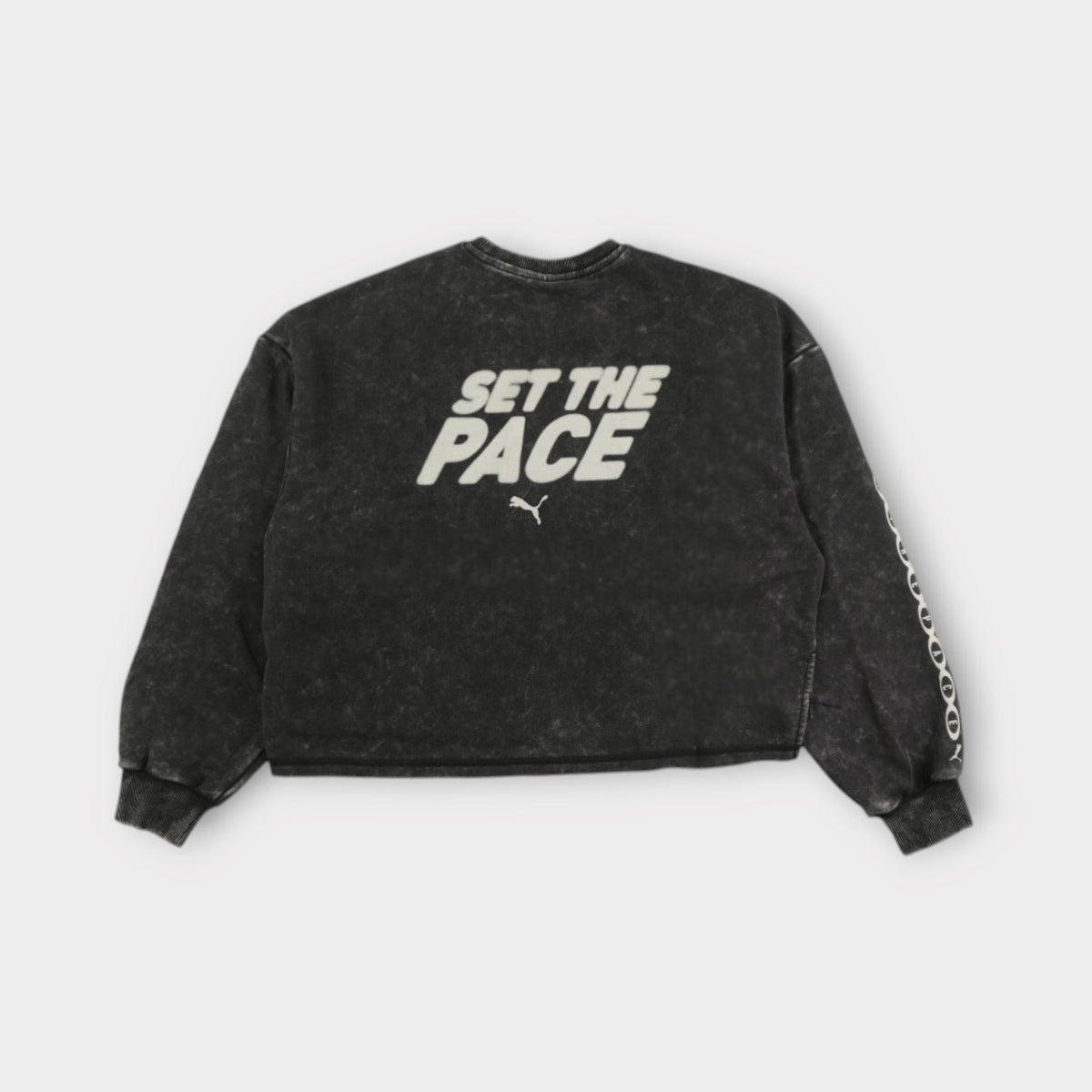 PUMA Women's Run Culture Collective Oversized Washed Graphic Crew Sweatshirt TR