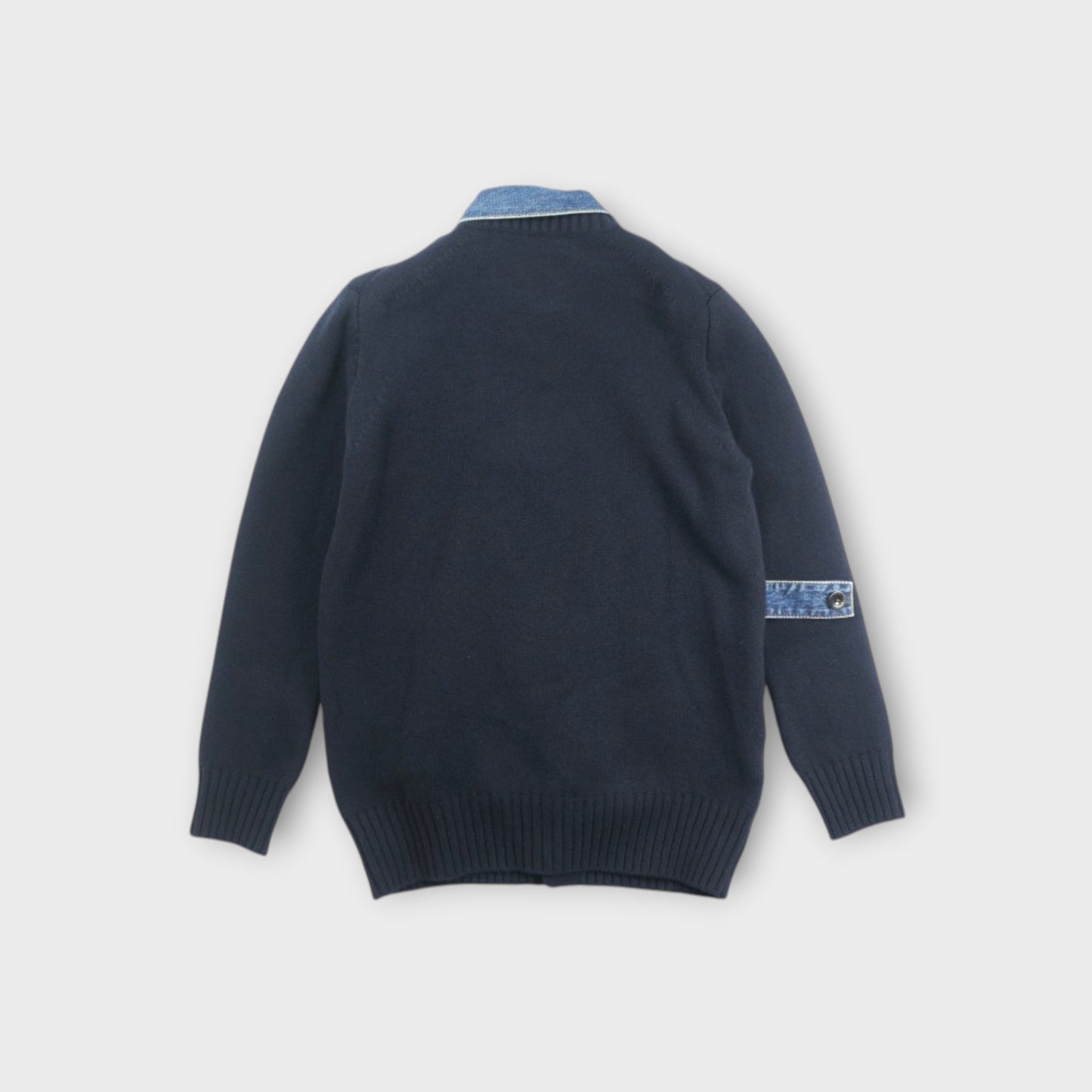 sacai WOMEN Denim x Wool Knit Cardigan