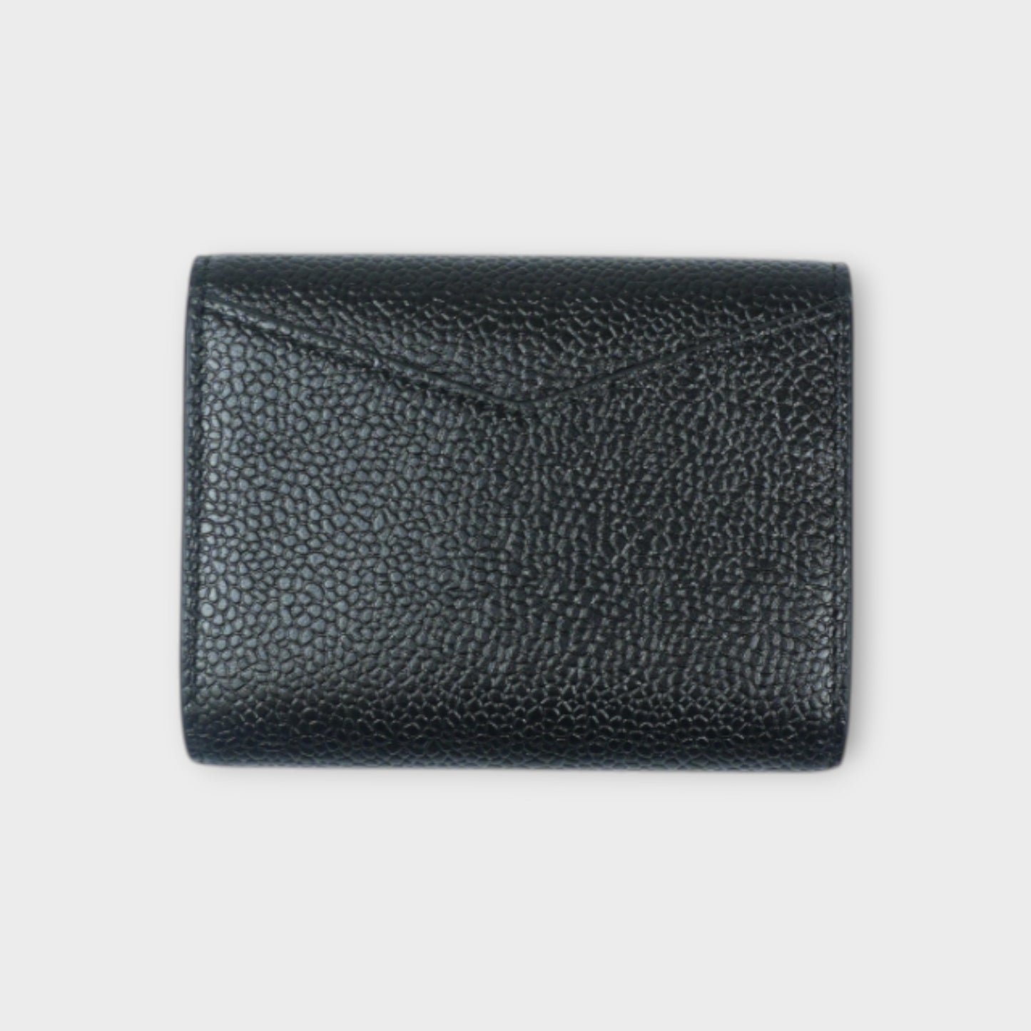 THOM BROWNE ENVELOP CARD CASE IN PEBBLE GRAIN LEATHER