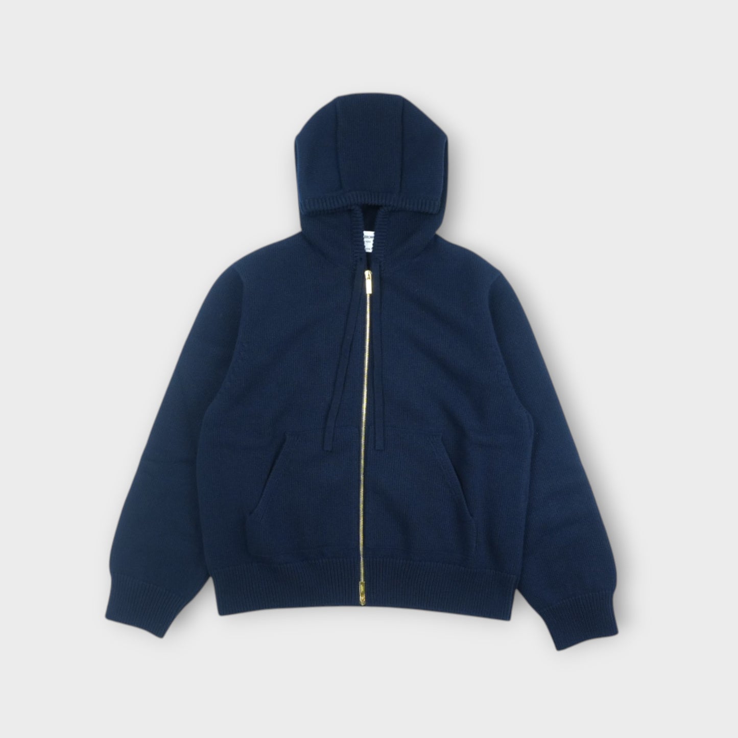 THOM BROWNE GEESE JERSEY INTARSIA ZIP UP HOODIE IN MERINO WOOL